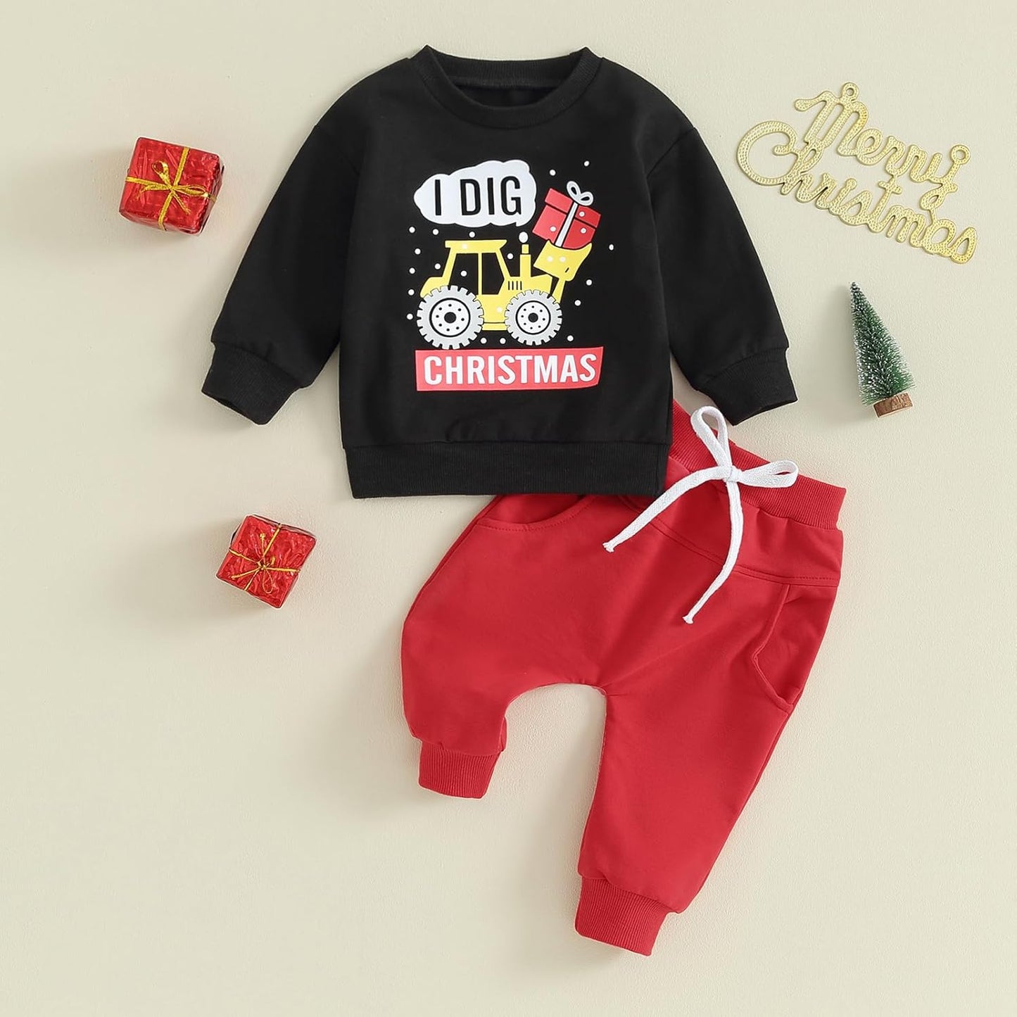 Baby Boy Clothes Fall 6 12 18 24 Months Football Long Sleeve Pullover Tops & Pant Sets Toddler Winter Outfits