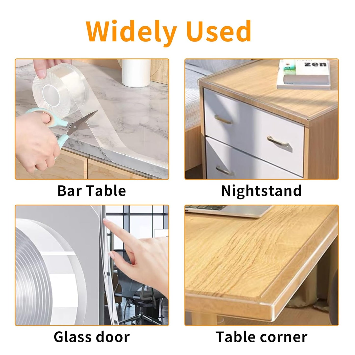 3Pack Baby Proofing Edge Protector for Baby,1.57in x 9.84ft,Clear Edge Protector Strip Sharp Edge Wrap Cover Tape,Corner Bumpers for Furniture,Crib Rail Covers for Teething