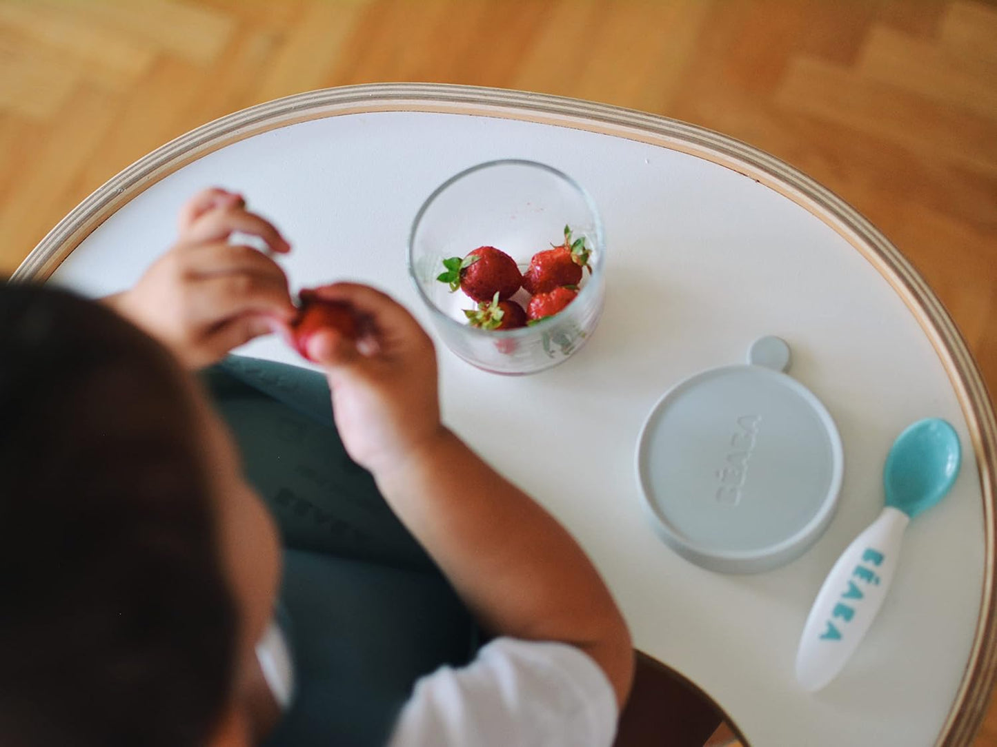 BEABA Silicone Baby Bib, Made with Soft Supple Silicone, Baby Bibs with Baby Food Catcher, Baby Essentials for Baby Feeding