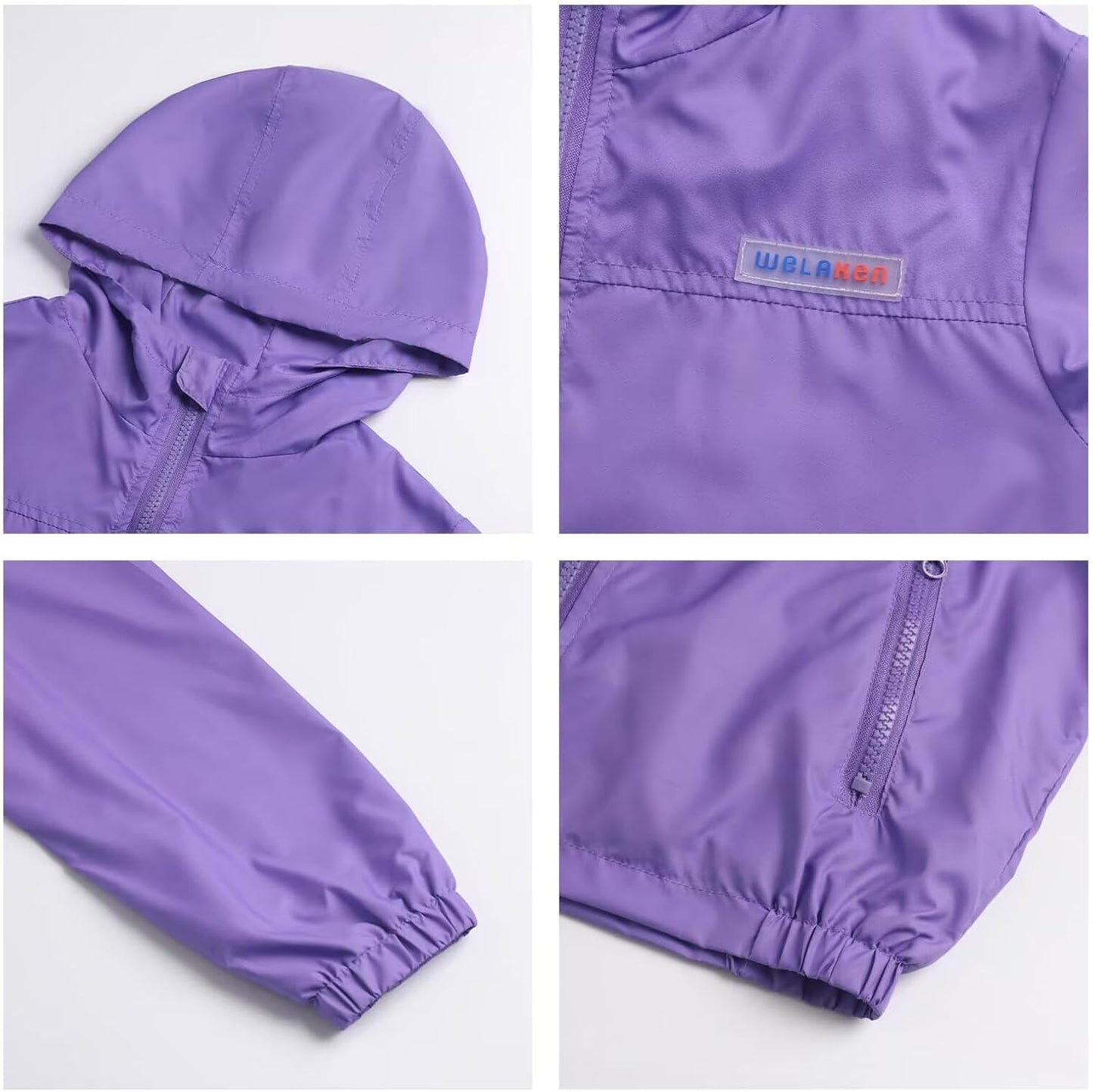 WELAKEN Lightweight Jacket for Girls Kids & Toddler II Girls' Print Water-Resistant Jacket