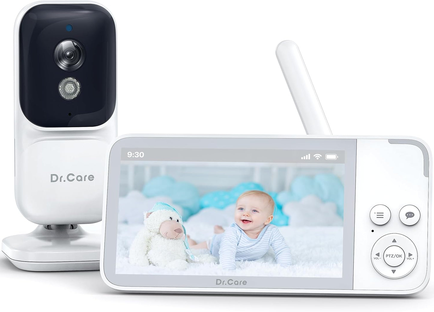 NeoView Video Baby Monitor -3.5” Screen, 2-Way Audio, Video Loop Recording, Night Vision, Real-Time/VOX Monitoring, Temperature Sensor, Lullabies, No Wi-Fi (Supports Up to 128GB)