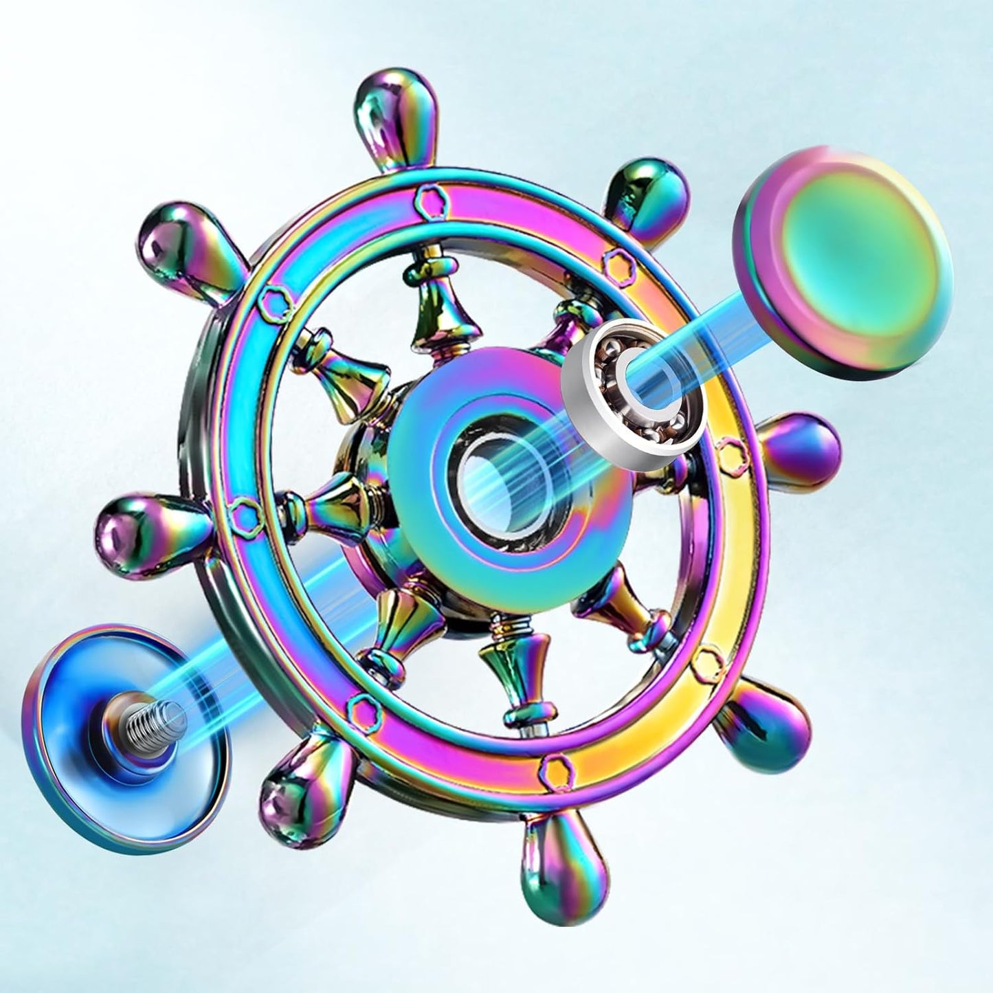 SCIONE Metal Fidget Spinner Gifts for Adults and Kids, Stress Anxiety ADHD Relief Figets Toy, Metal Anti-Anxiety Fidget Spinner Toy for Birthday Gifts Stocking Stuffers Classroom Prizes for Boys Girls