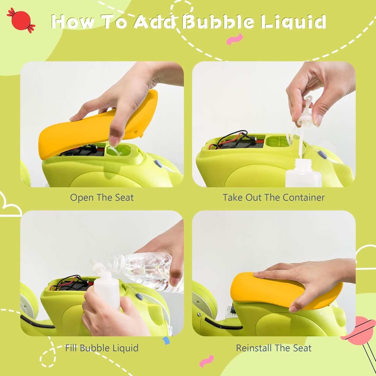 6V Electric Baby Balance Bike with Bubble Machine,4 in 1 Toddler Balance Bike w/Remote Control for 1 Year Old Boys Girls Kids Bubble Bike Ride on Toys w/Powered Motor,Music,LED Lights (Cyan)