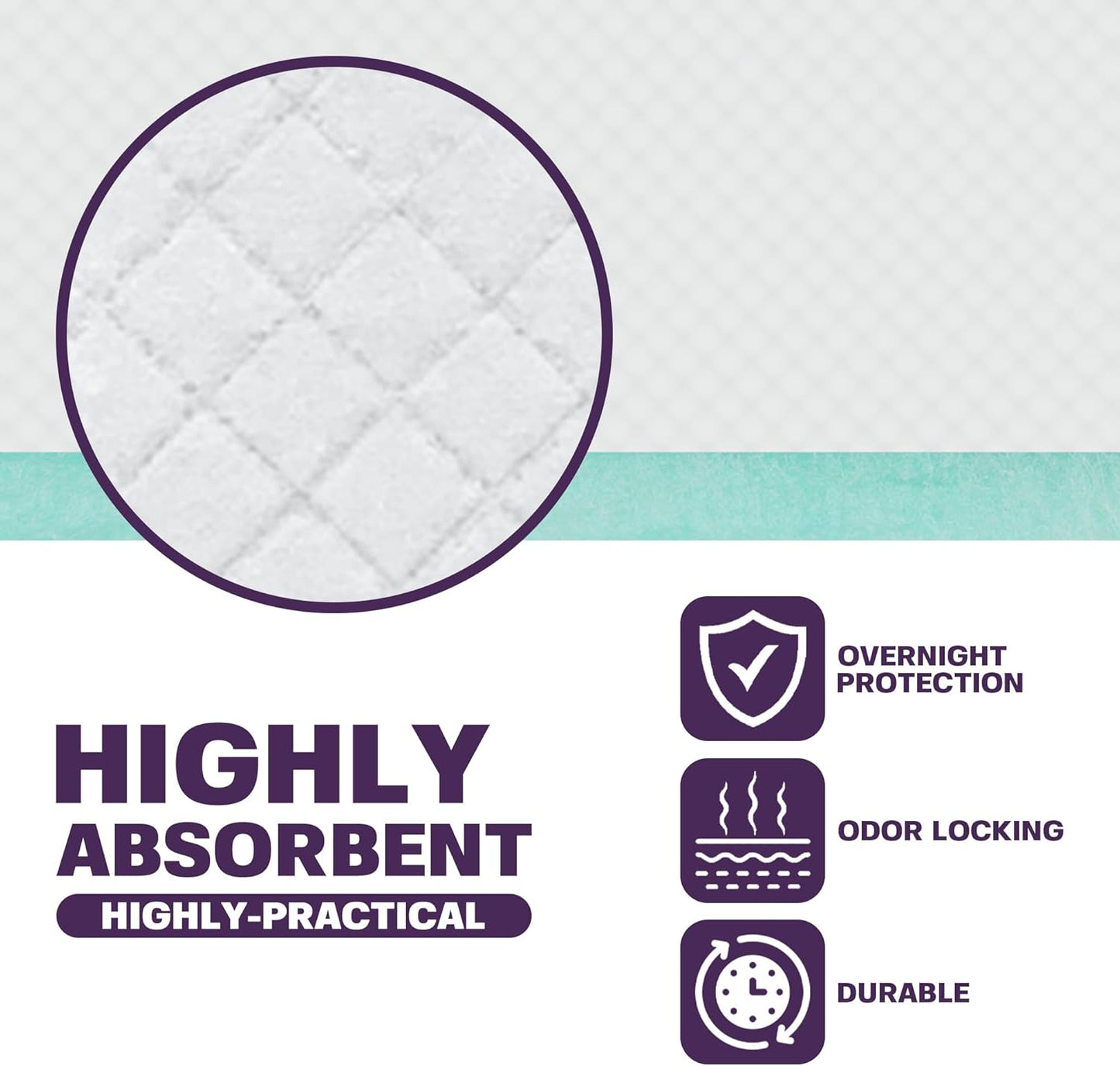 Disposable Bed Pads for Adults Extra Large 36 x 36 (100 Count) - Incontinence Bed Pads, Chuck Pads, Chux Pads, Changing Pads for Baby, Pee Pads for Kids