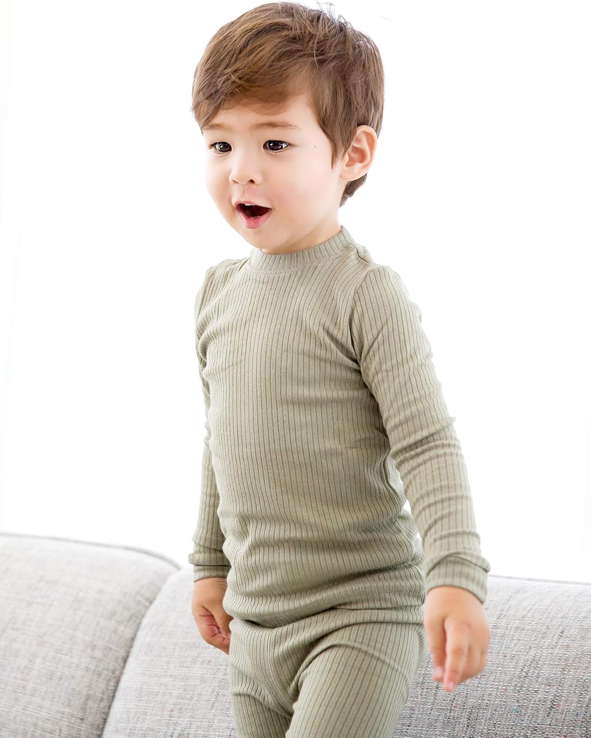 VAENAIT 6M-12Y Toddler Kids Girls Boys Soft Comfy Modal Tencel Solid Raglan Sleepwear Pajamas Pjs 2pcs/4pcs Set