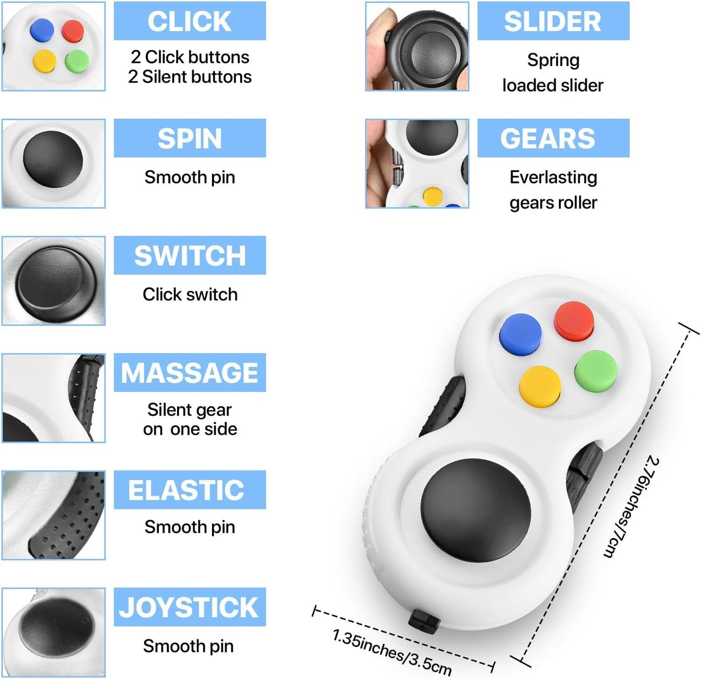 Fidget Toys Adults Set, Easter Basket Stuffers Gift for Kids Teen Cool Gadget Sensory Pack with Figette Spinner Cube ADHD Anxiety Relief Stress Magnetic Ring Office Desk Manget Toy for Boys