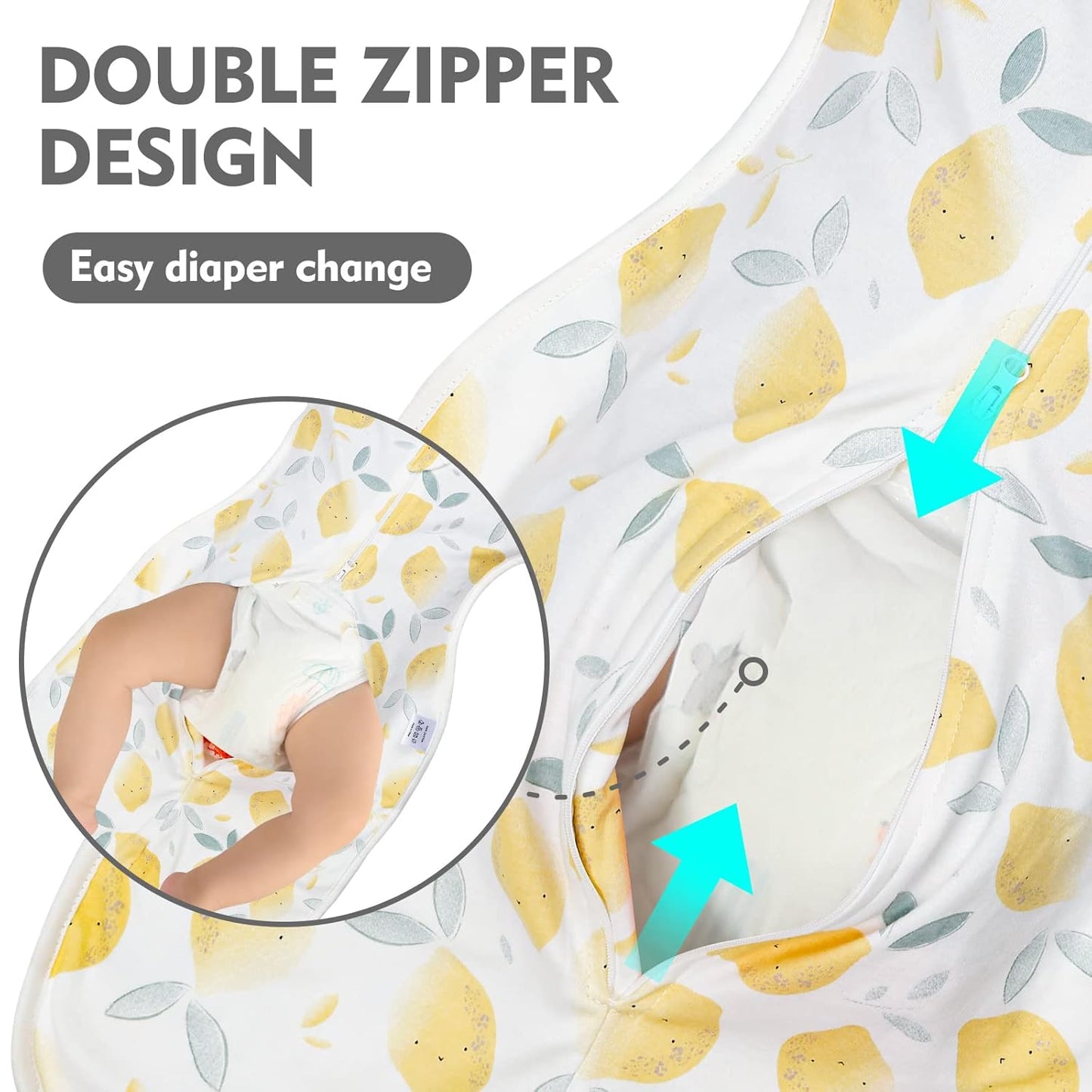 Baby Swaddles Sleep Sacks 3-6 Months - Baby Transitional Swaddles Sack, Arms Up Swaddle for Newborns, Infants Bag with 2-Way Zipper, Newborn Essentials