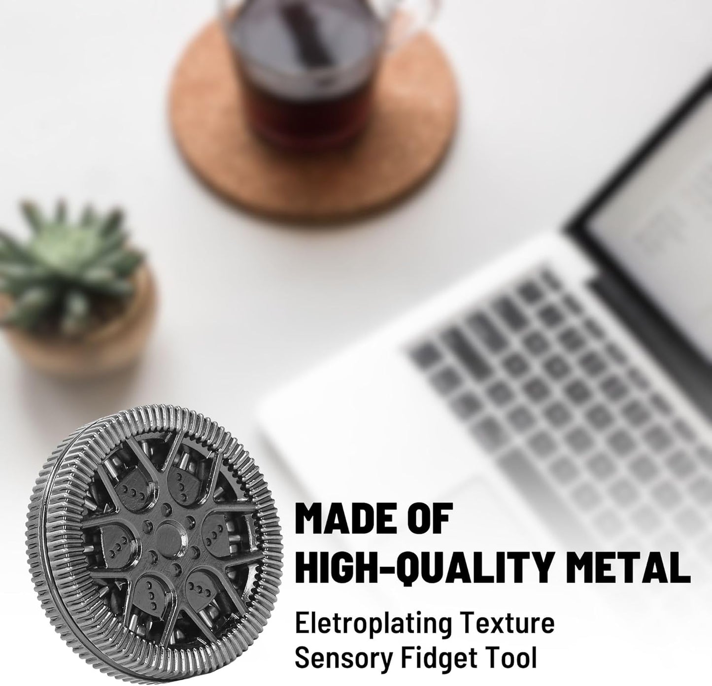 Metal Fidget Toys for Adults, Magnet Fidget Slider Haptic Coin EDC, ADHD Tool Anxiety and Stress Relief Toys, Birthday Gifts for Men (Shinming Black)…