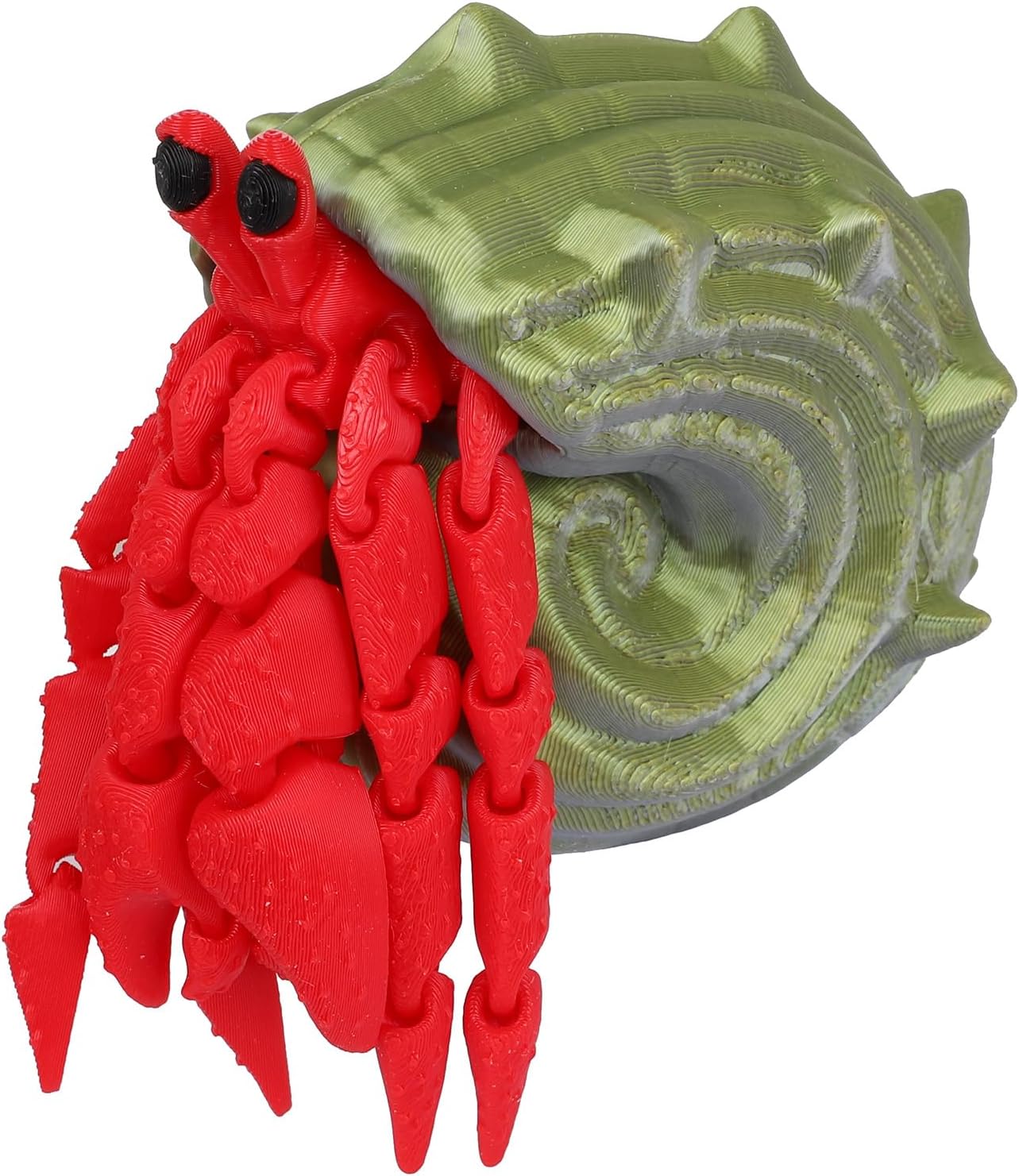 3D Printed Hermit Crab Animal,Full Articulated Flexible Crystal Hermit Crab, Adults Fidget Toys for Autism ADHD, 3D Printed Stuff Animals Toy, Crab Toy, Octopus Toy, Home Office Decor (Red)