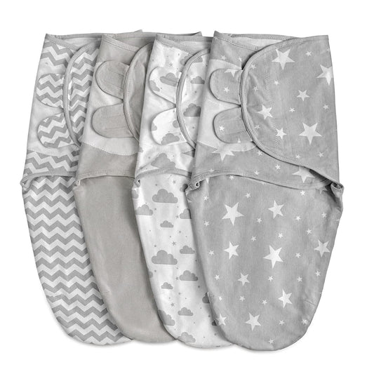 Soarwg Kids Baby Swaddle, Swaddle Blanket, Swaddle Sack, Organic Nursery Swaddling Blankets 0-3 Months, Standard 100 by Oeko-TEX, Adjustable Newborn Swaddle Wrap Infant Sleep Sacks 4 Pack Small