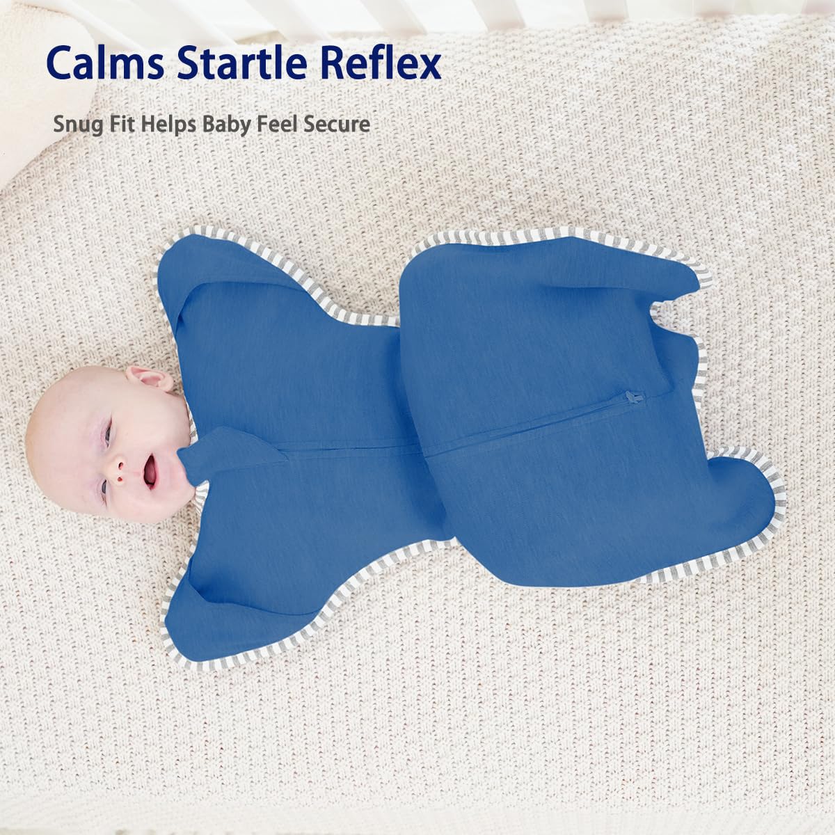 Newborn Swaddles 3-6 Months Arms up Swaddle Transitional Sack, 2-Pack Baby Sleep Sack with 2-Way Zipper Arms in/Out 100% Cotton 0.8 Tog Transition Swaddle Hands up (Medium 14-20lbs)