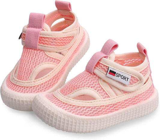 Baby Walking Shoes Toddler Girl Boy Soft Sole Breathable Mesh Slip on Summer Wide Shoes Infant Flexible Lightweight Non-Slip Safer Causal Tennis Shoes Toddler First Walkers Shoes Rubber Soles Outdoor