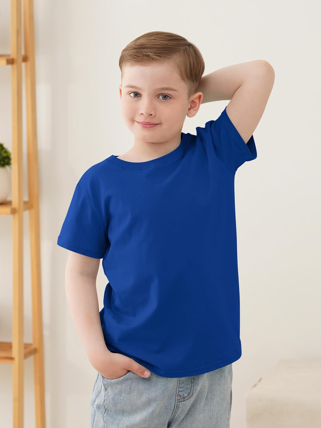 5 Pack Boys Shirts Short Sleeve Shirts for Boys Cotton T-Shirts Kids Toddler Tshirts Tees Clothes Summer Tops