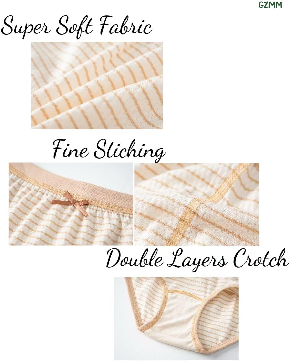 GZMM Girls Underwear Organic Cotton Panties Toddler Kids Briefs