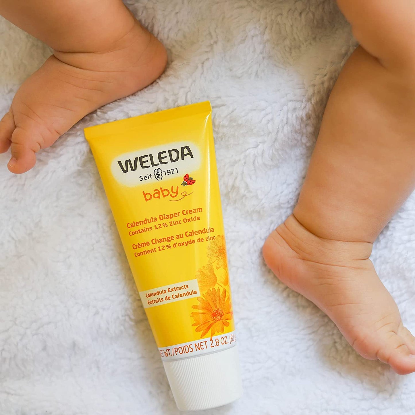 Weleda Baby Calendula Diaper Cream, 2.8 Fluid Ounce (Pack of 3), Plant Rich Protection with Calendula, Chamomile, Sweet Almond Oil, Lanolin and Zinc Oxide