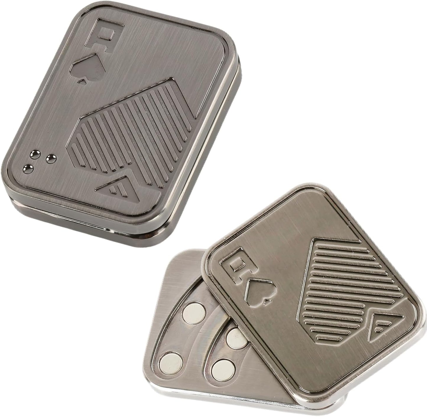 2 Pack Fidget Toys Adults Magnetic Fidget Slider Metal Fidget Toys Magnetic Fidget Slider Toys EDC Fidget Toys for Adults Anxiety Stress Relief Office Desk Toys(Metal Poker K+A)