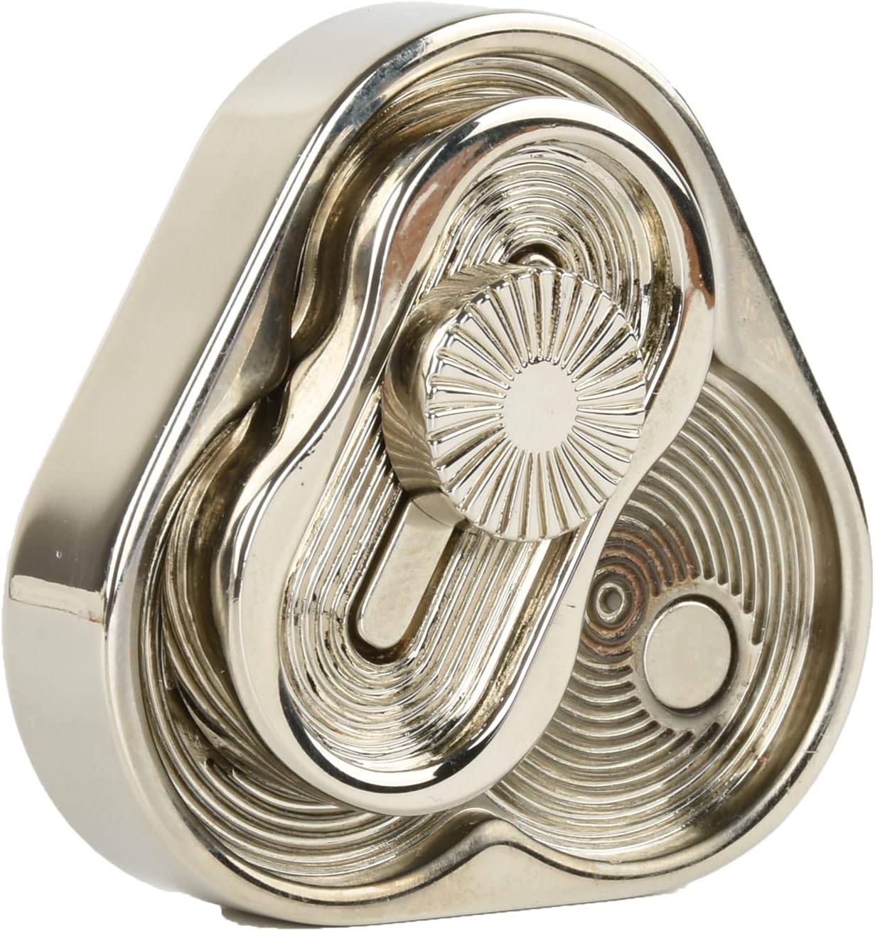 EDC Metal Fidget Slider Toys- Stress Relief EDC Fidget Slider Casual Metal Adult's Hand Toys Office Desk Toys Gifts Stress Toys for Adults(TR-Silver)