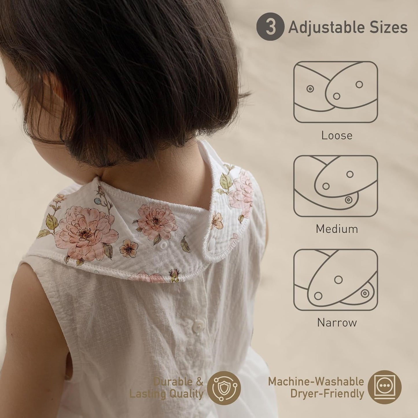 Muslin Baby Bibs 8 Pack, Baby Bandana Drool Bib for Drooling and Teething, Cotton Soft Absorbent for Girls Boys