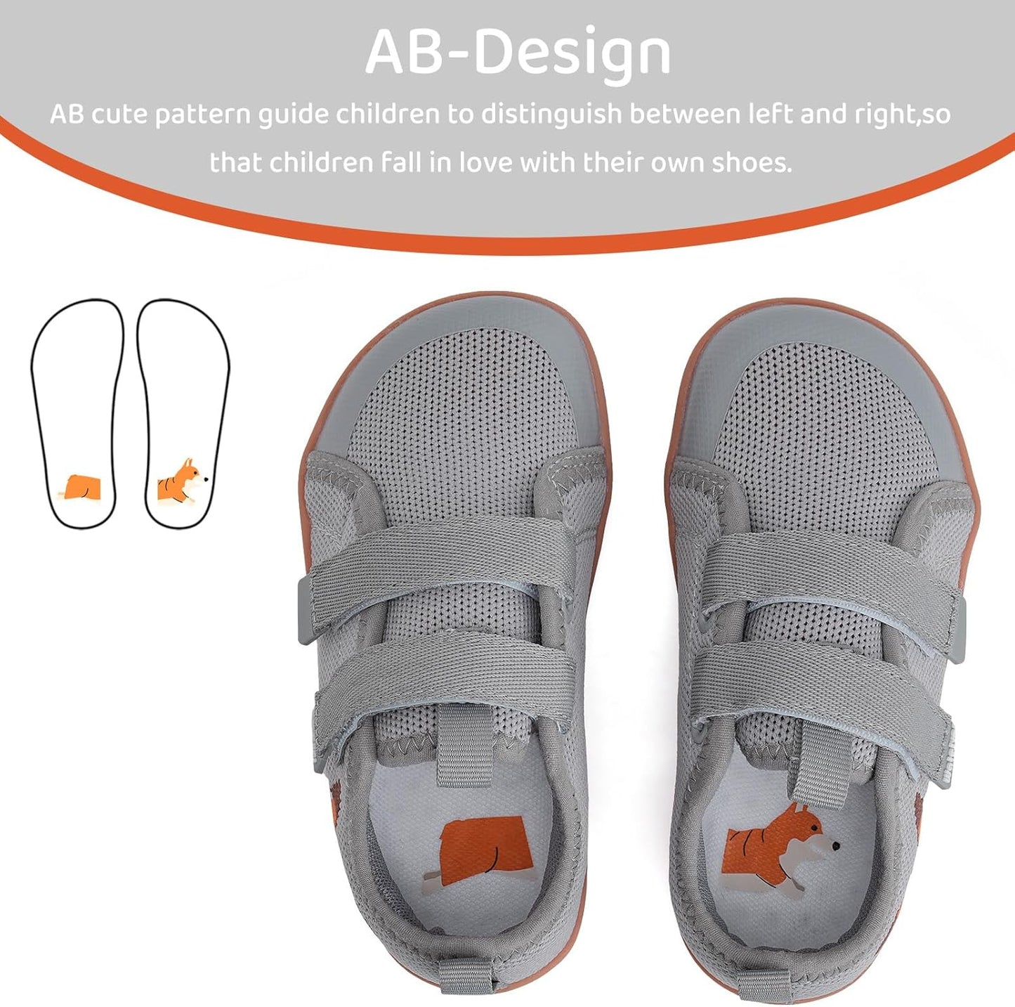 WateLves Toddler Little Kids Wide Barefoot Shoes The First Walking Shoes Girls Boys Breathable Zero Drop Minimalist Sneakers with Wide Toe Box Natural to Grow