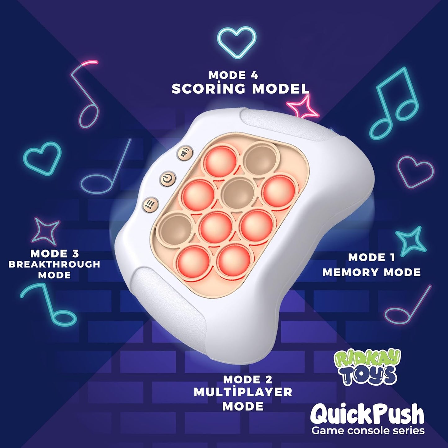 Fast Push Game - Pop Game It, Joy & Fun for Kids Ages 6-12: Sensory Toys for Kids 5-7 | 4 Modes Games, Kids Games, Fidget Toys for Kids 8-12, Handheld Games, Fast Push Bubble Game - Pop Fidget