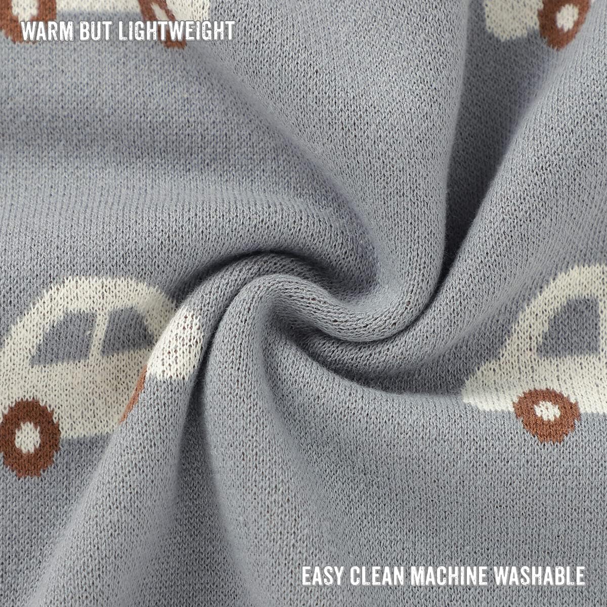 Baby Swaddle Blanket for Boys - 100% Oeko Tex Certified Natural Cotton Buttery Soft Cozy Receiving Swaddle Crib Stroller Blanket for Shower Gift Registry for Newborns, Infants, Toddlers (Cars - Grey)