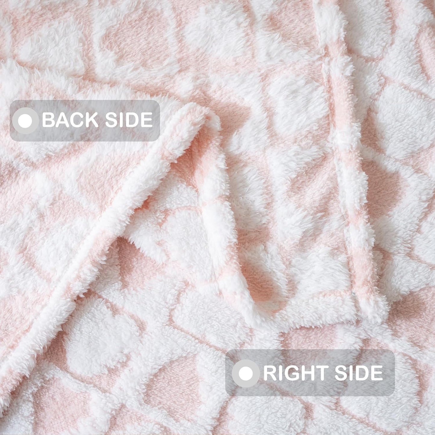 Fleece Baby Blanket for Girls 3D Checkerboard Design, Warm Cozy and Fluffy Infant Newborn Toddler Small Receiving Blankets for Crib Stroller, 30x40 Inches, LightPink