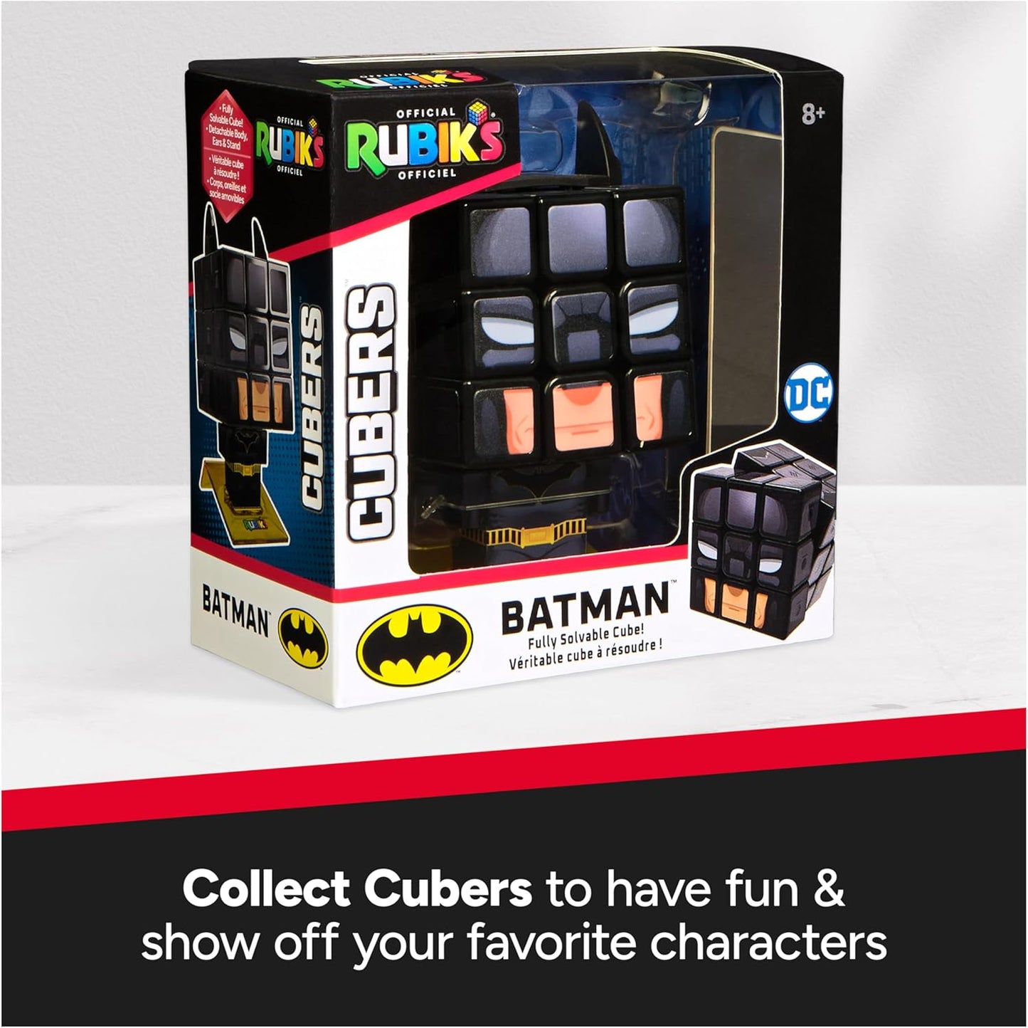 Rubik’s Cube Batman Cuber, Problem-Solving Challenging Brain Teaser Collectible Batman Fidget Toy, for Adults & Kids Ages 8+