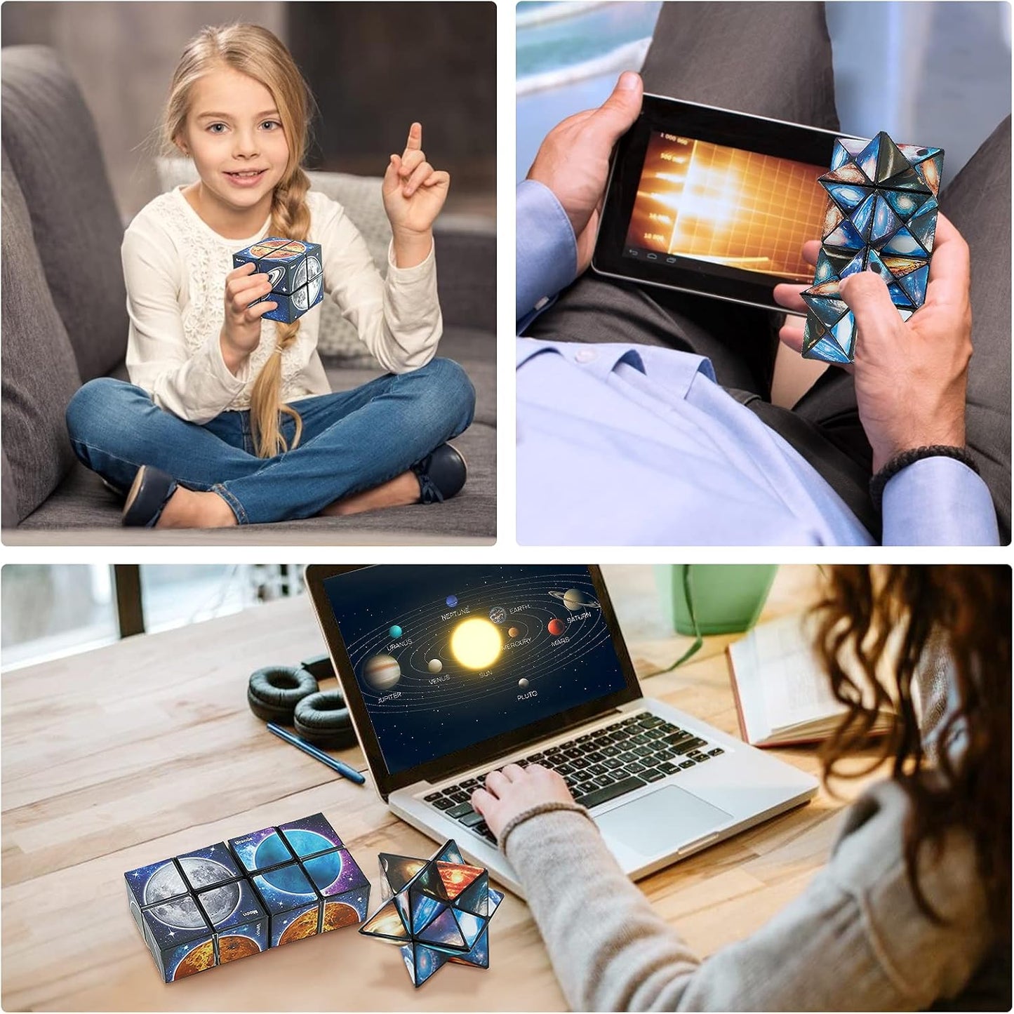 Star Cube Magic Cube Set, 2 in 1 Yoshimoto Cube for Kids and Adults, Toy for Boys and Girls Ages 8-12
