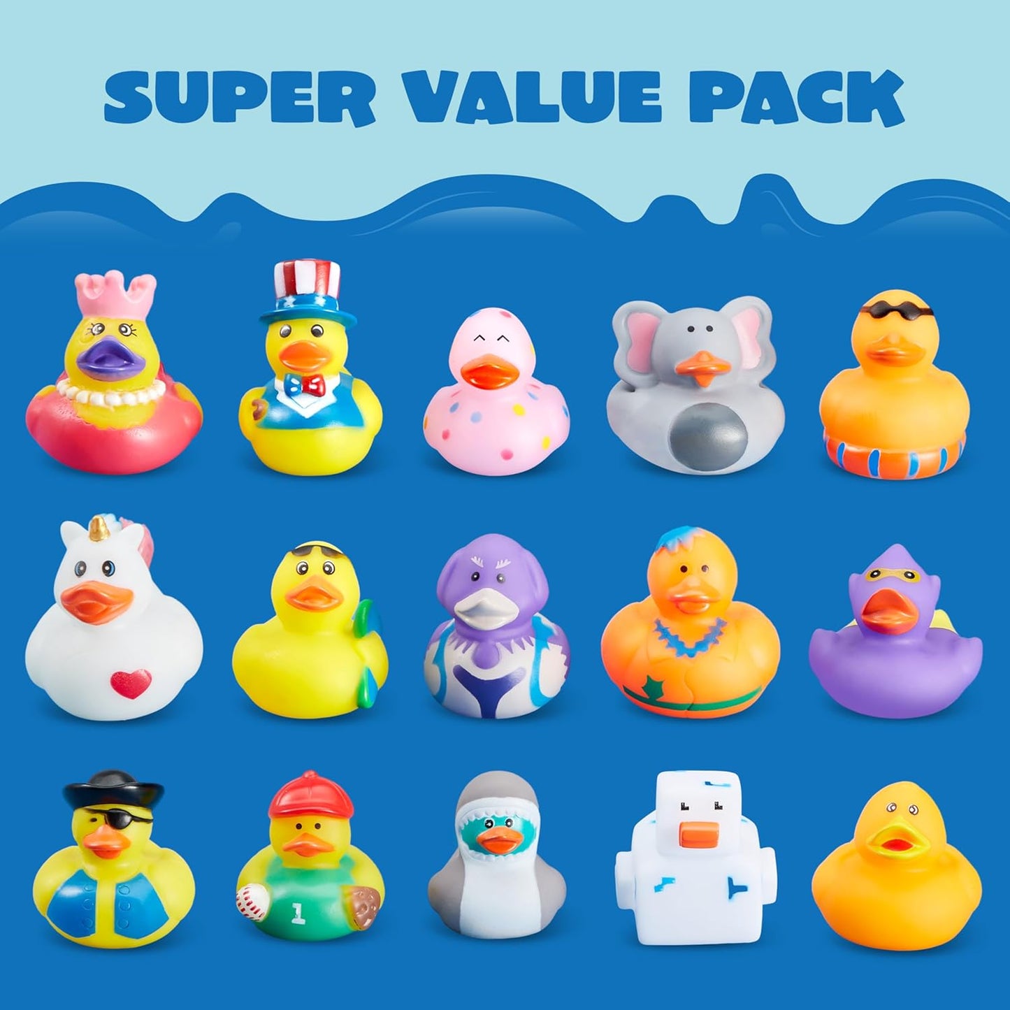 JOYIN 240 Pcs Rubber Ducks, Random Assortment Ducks Bulk with Mesh Carry Bag, Mini Rubber Duckies for Baby Bath Toys, Kids Toddler Summer Pool Toys Birthday Gifts Party Favors