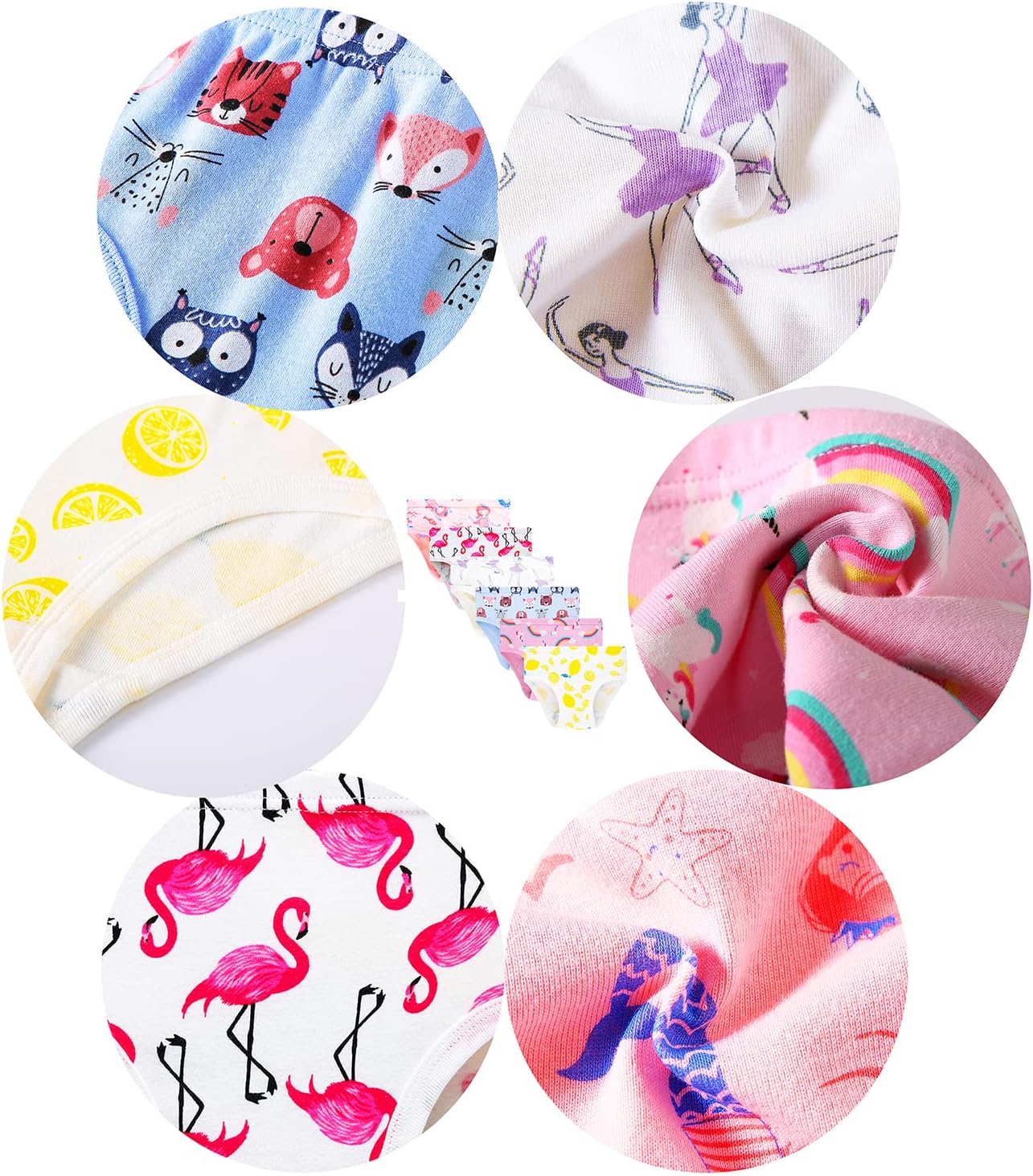 Barara King Little Girls' Soft Cotton Underwear Toddler Undies Kids panties