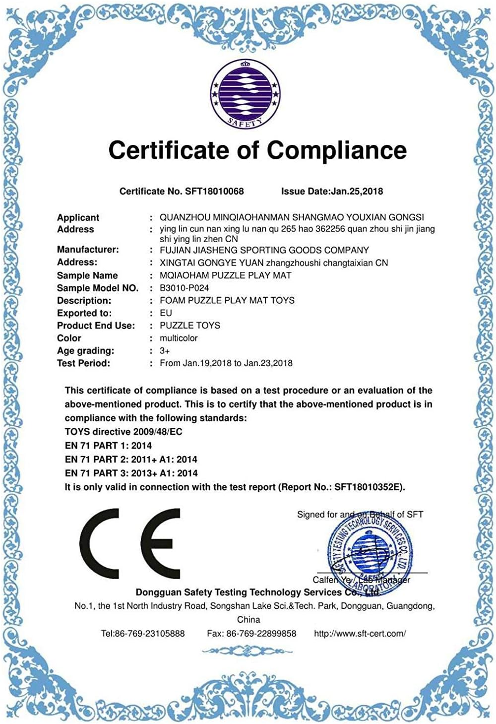 MQIAOHAM® 18 Pieces Puzzle Play Mats, Soft Baby Play Mat, Kids Interlocking Foam Floor Tiles, Toddlers Carpet Playmats G301018-101103109