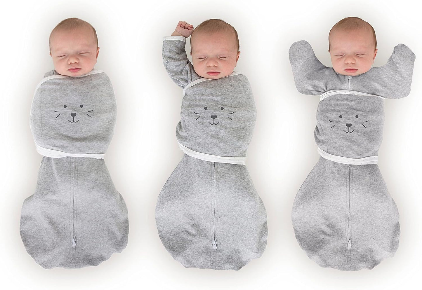 SwaddleDesigns 6-Way Omni Swaddle Sack Arms Up Swaddle for Newborn, More Options to Calm Startle Reflex, Improves Sleep