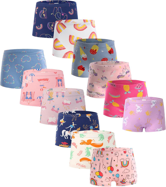 Sladatona Soft Girls Boyshort Panties Cotton Briefs Kids Underwear