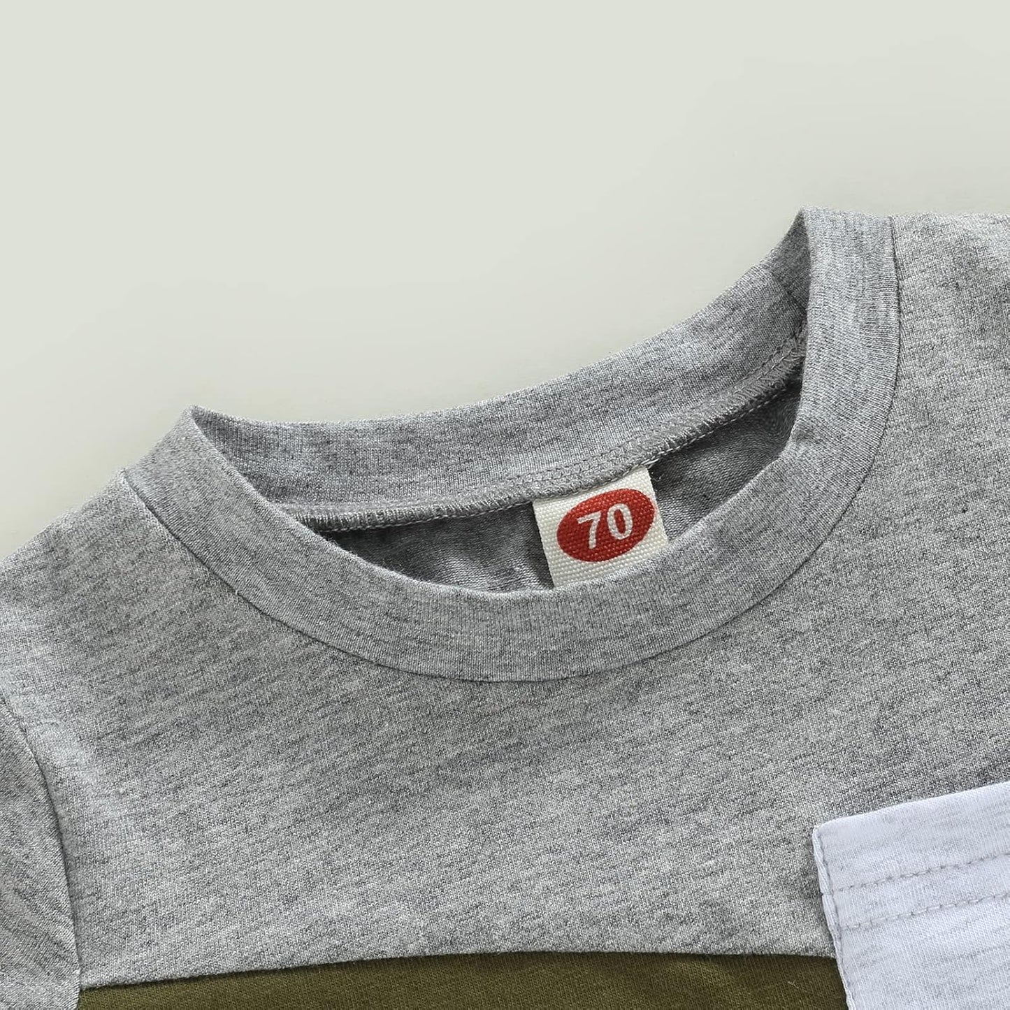 fhutpw Baby Toddler Boy Clothes Summer Outfits 6 12 18 24 Months Patchwork Short Sleeve T Shirt & Shorts Sets with Pockets