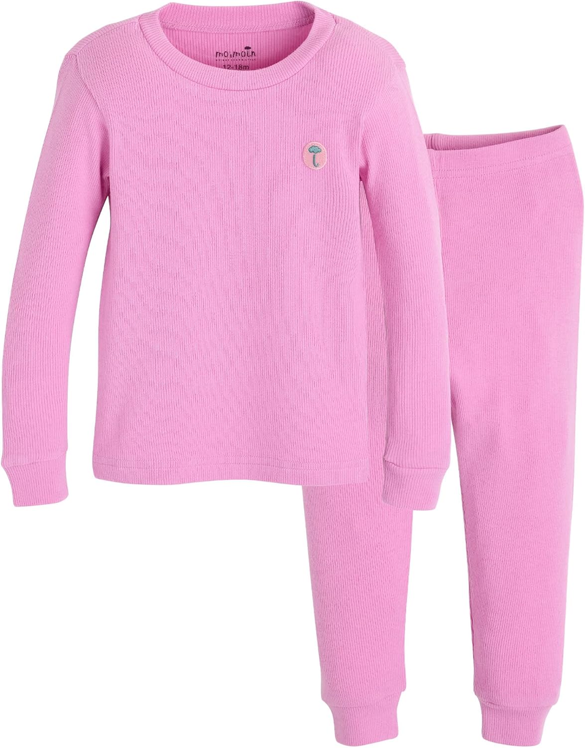 moimoln Pajamas Set 6M-5Y Solid Ribbed Unisex Baby & Toddler, Soft Viscose, Snug-Fit, Everyday Sleepwear