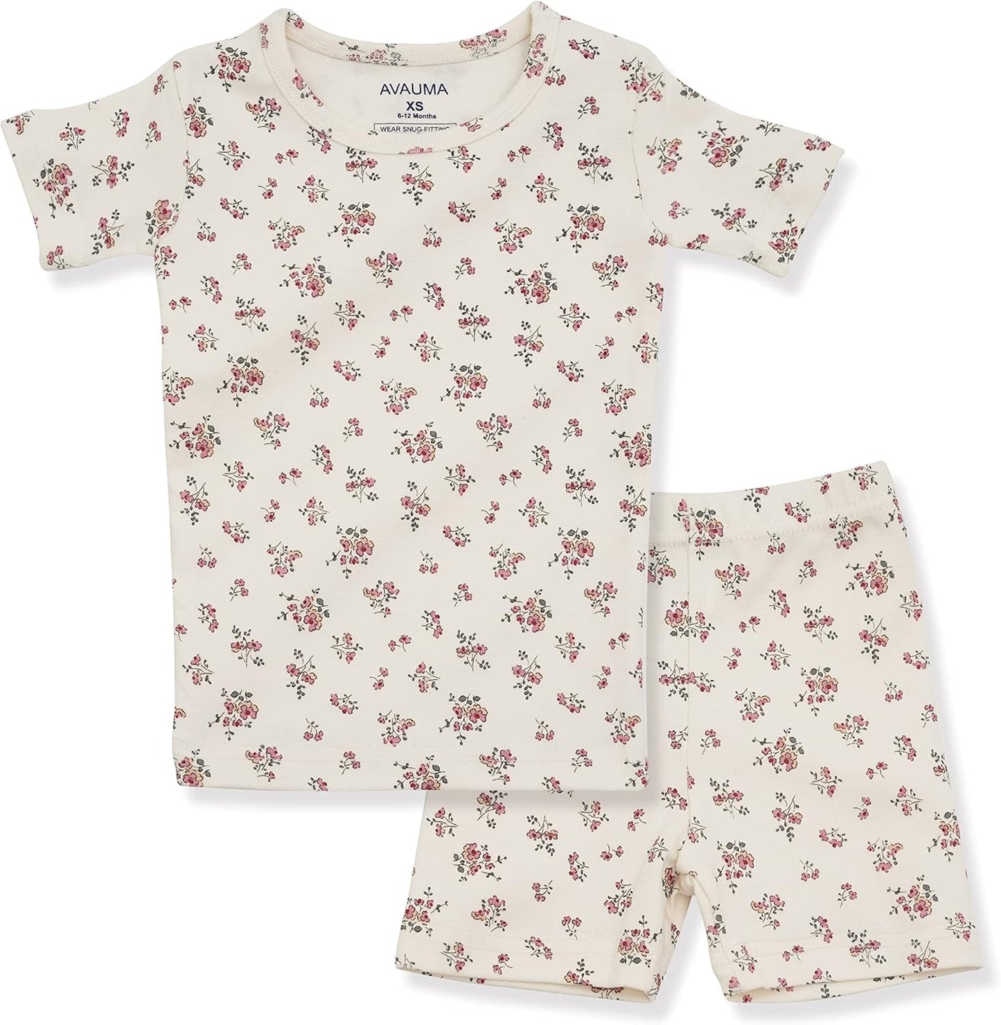 AVAUMA Baby Boys Girls Pajama Set 6M-7T Kids Cute Toddler Snug fit Pattern Design Pjs Cotton Sleepwear