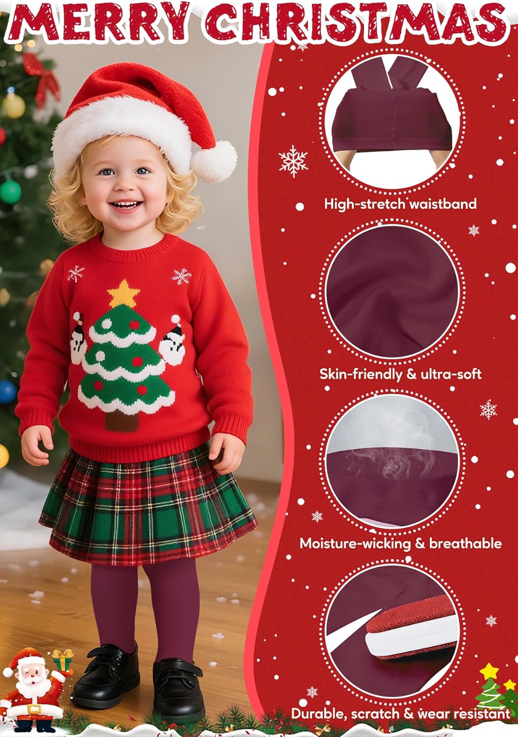 Ultra Soft Toddler Ballet Tights for Girls - Footed Dance Tights Colorful Baby Girls Leggings for Daily Party Halloween 1-6T