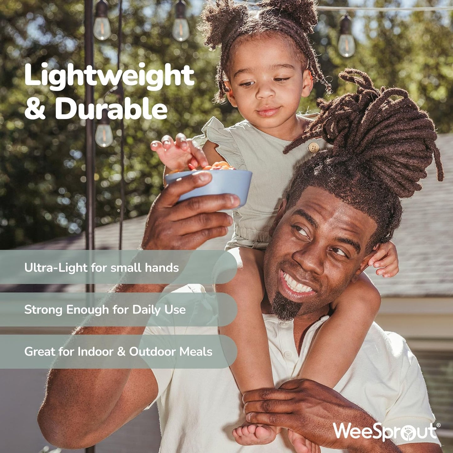 WeeSprout Bamboo Kids Bowls, Set of Four 10 oz Kid-Sized Bamboo Bowls, Dishwasher Safe Kid Bowls (Pastel Blue, Mint, Purple & Pink)