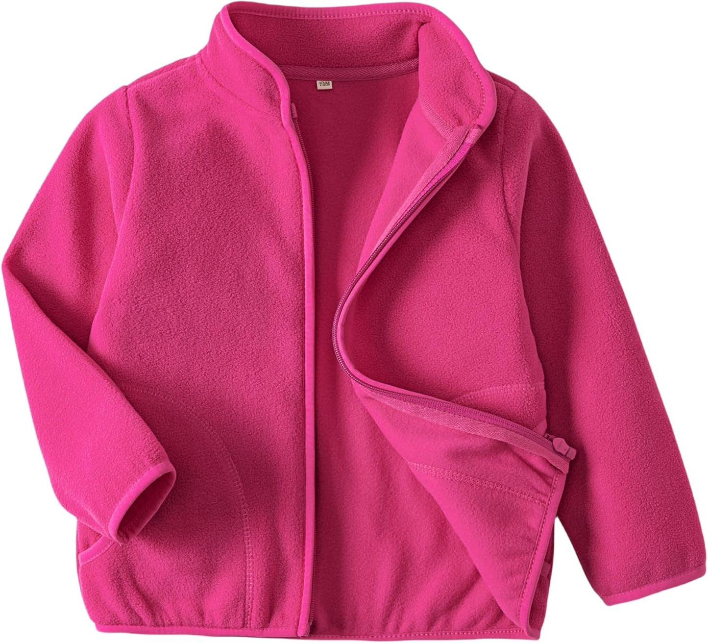 Toddler Fleece Jacket Kids Lightweight Outerwear Boys Girls Long Sleeve Fall Spring Coat 2-12 Years