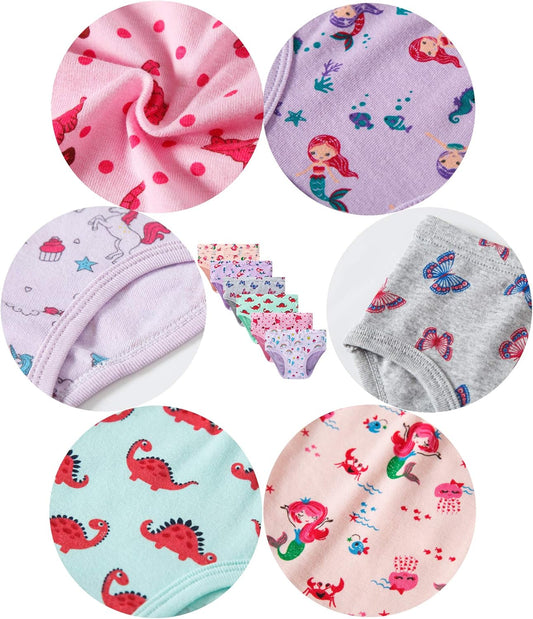 Barara King Little Girls' Soft Cotton Underwear Toddler Undies Kids panties