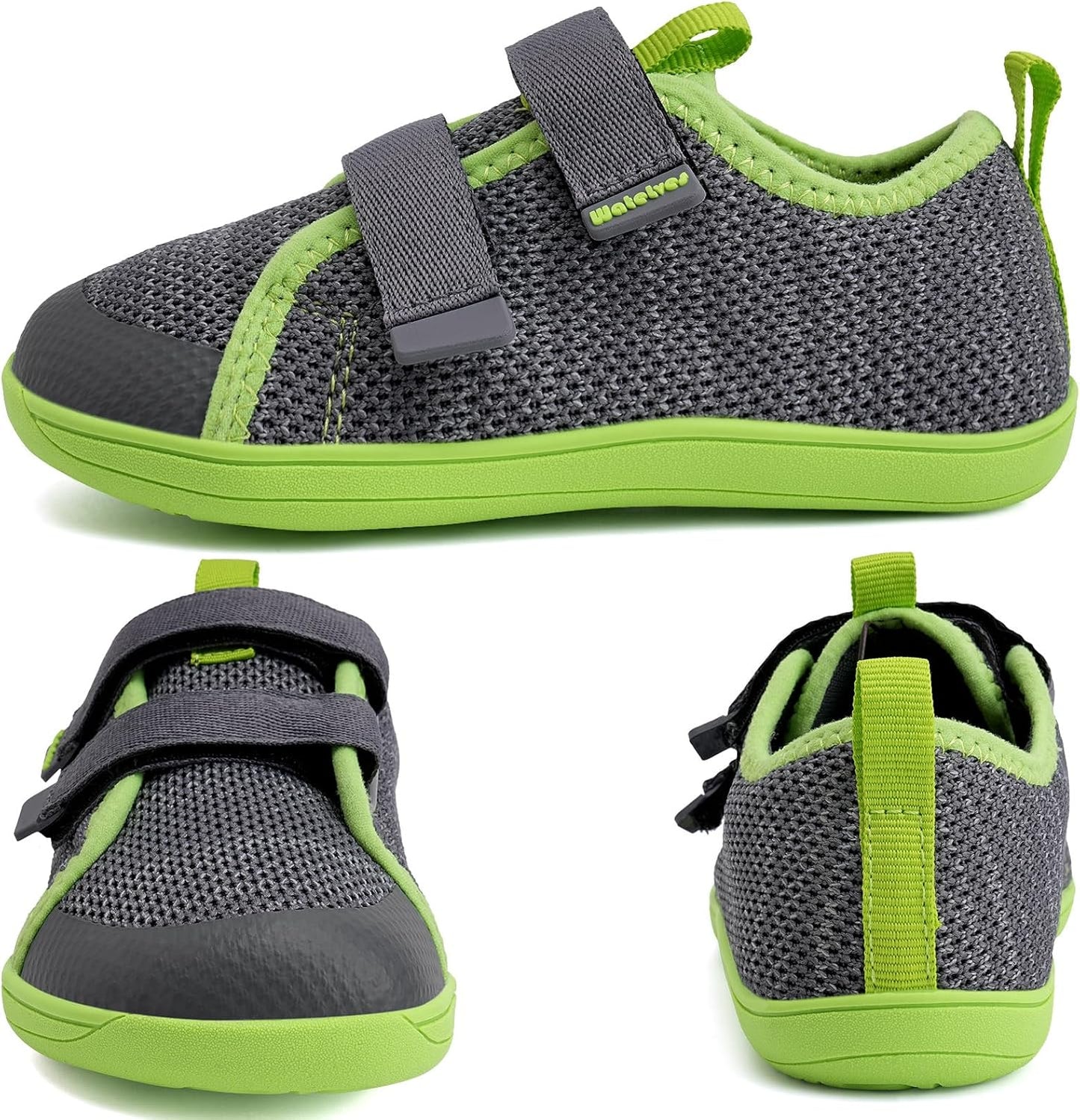 WateLves Toddler Little Kids Wide Barefoot Shoes The First Walking Shoes Girls Boys Breathable Zero Drop Minimalist Sneakers with Wide Toe Box Natural to Grow