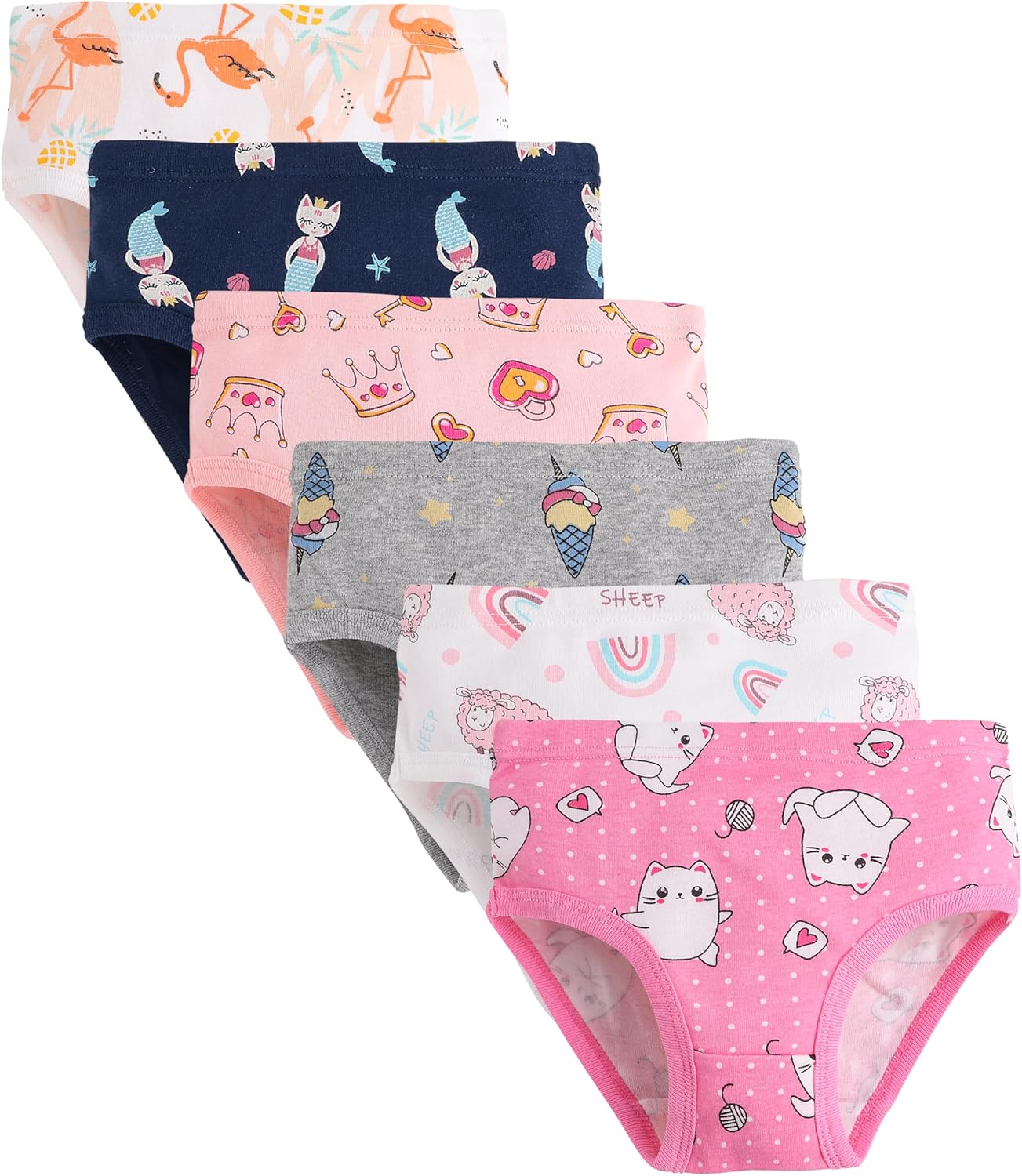 Boboking Soft Cotton Underwear Toddler Girls'Briefs Soft Undies