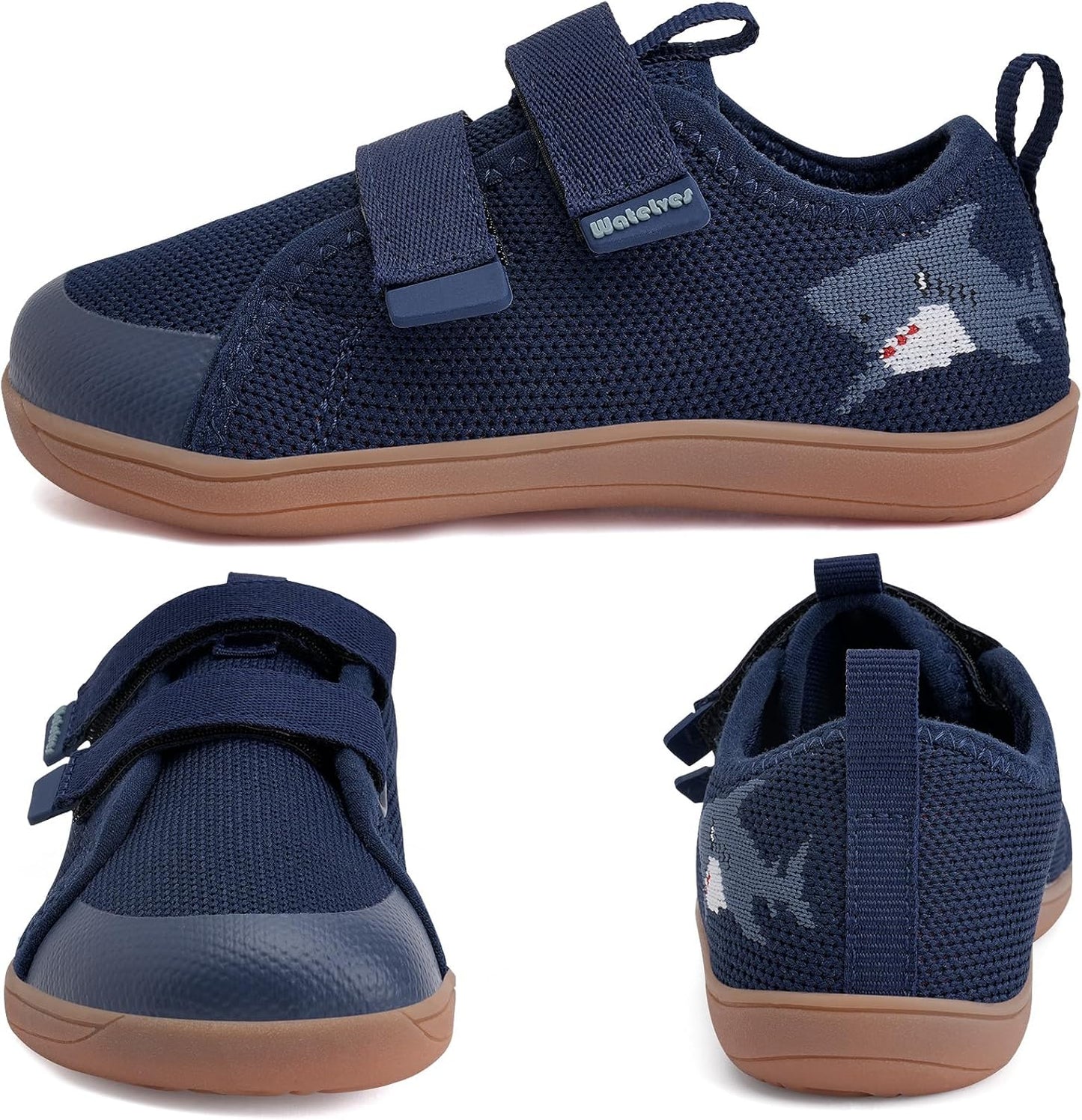 WateLves Toddler Little Kids Wide Barefoot Shoes The First Walking Shoes Girls Boys Breathable Zero Drop Minimalist Sneakers with Wide Toe Box Natural to Grow