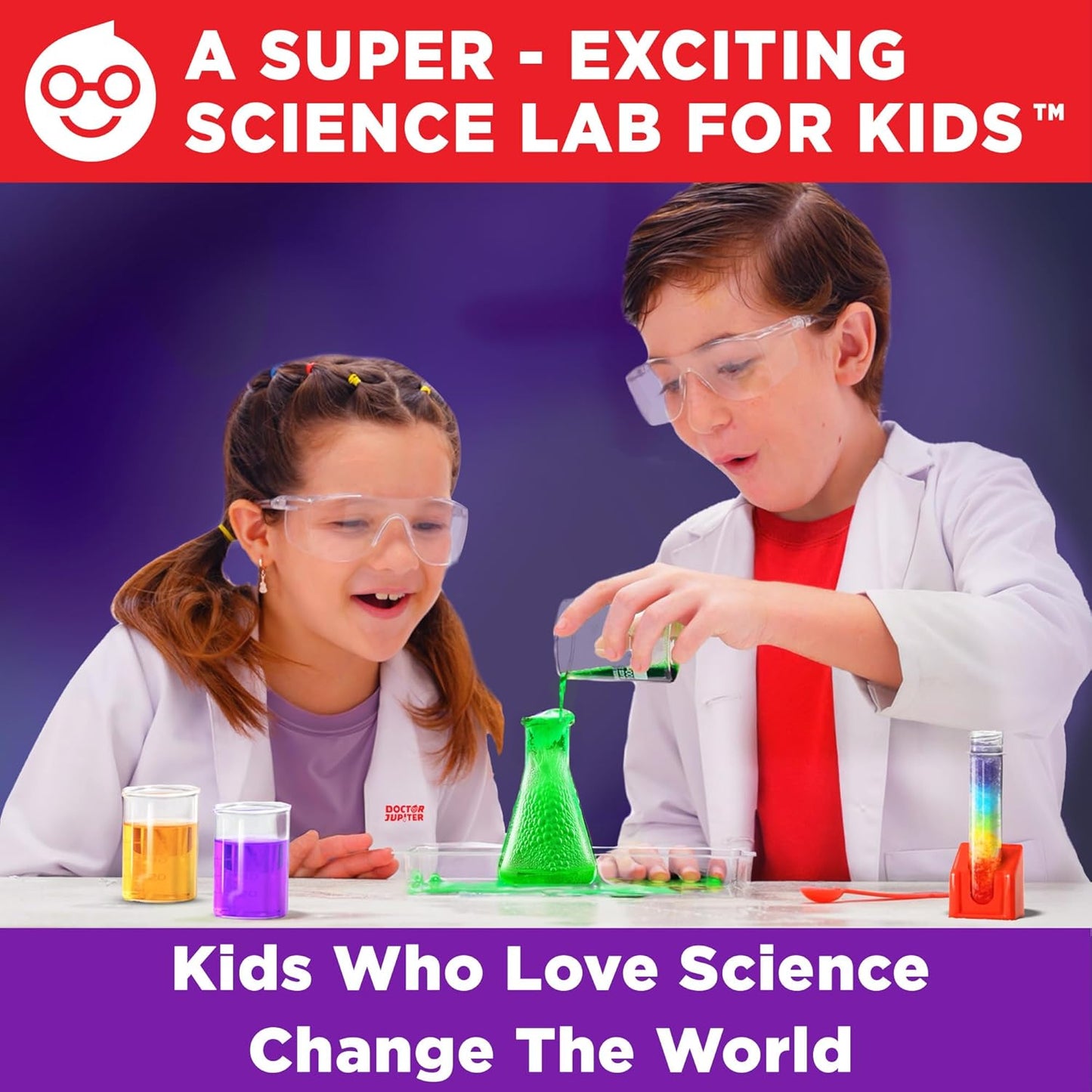 Doctor Jupiter Ultimate Science Kit, Chemistry Set for Kids Ages 8-9-10-11-12-13-14 | Birthday Gift Ideas for Boys & Girls 8+ Years Old | STEM Toy with 135+ Experiments | Learning & Educational Kits