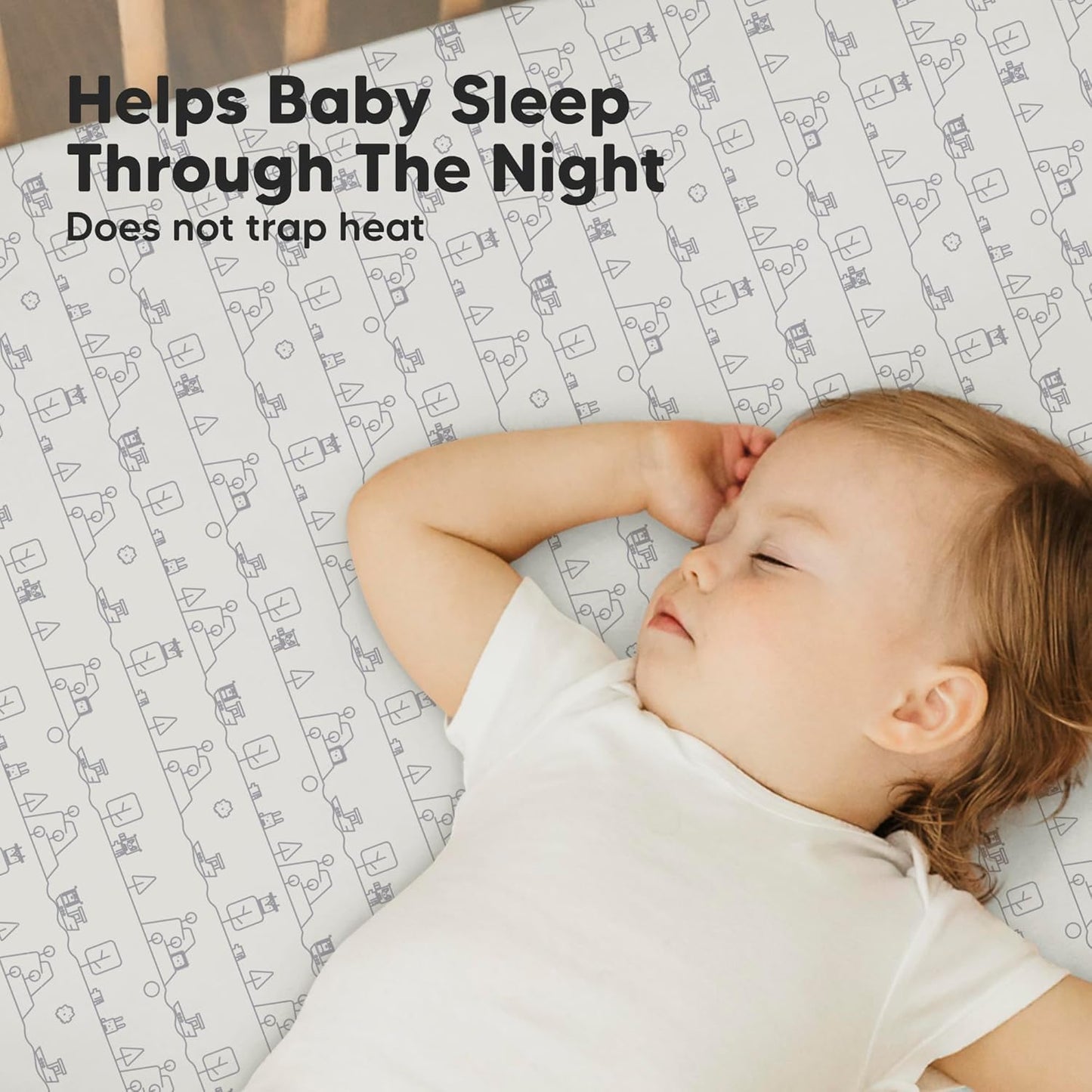 2-Pack Mini Crib Sheets Fitted - 38x26 Pack N Play Sheets for Pack and Play Mattress, Organic Cotton, Soft & Breathable Playard Bedding, Neutral Mini Toddler Bed Cover for Boys, Girls (KeaPixel)