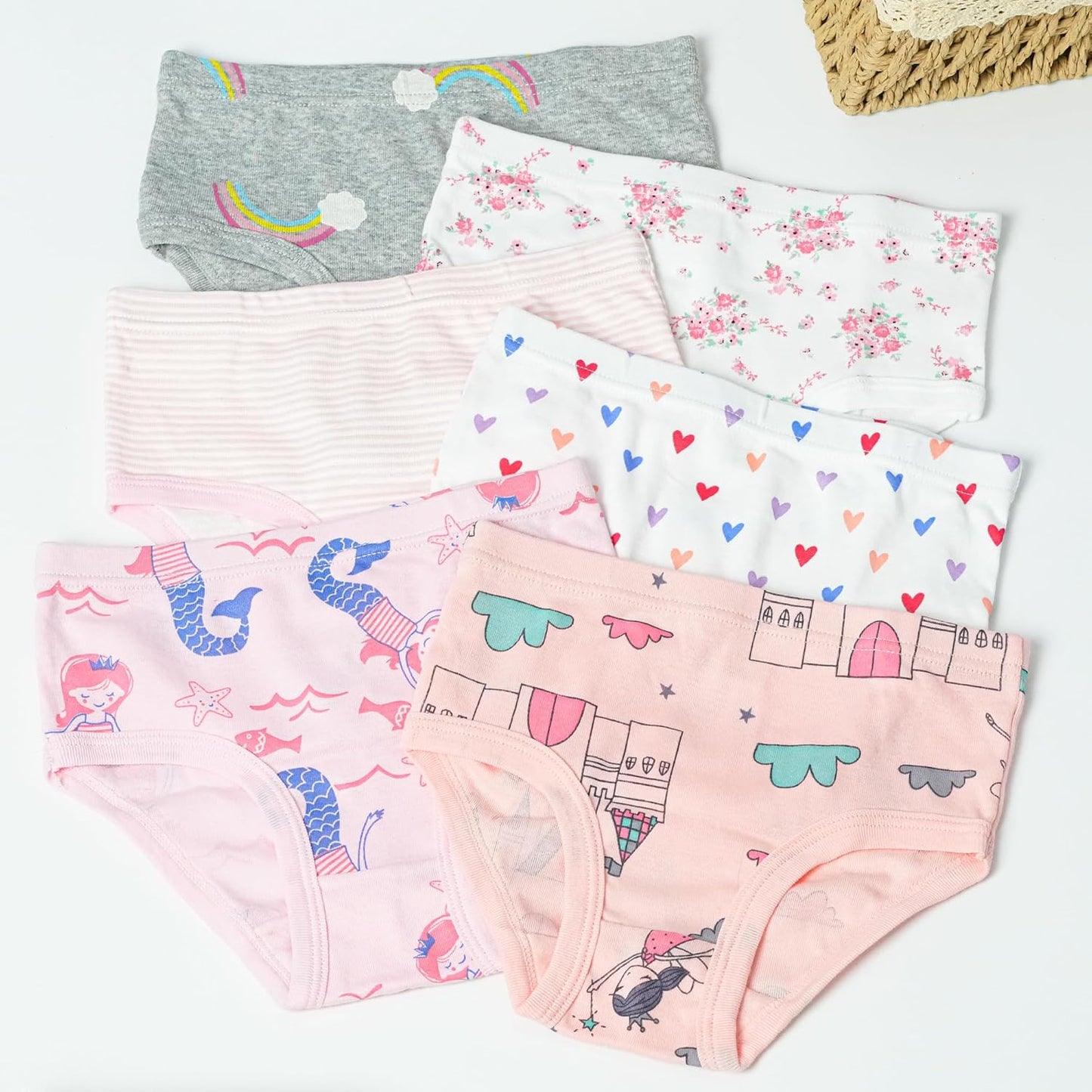 Tphon Little Girls Underwear Toddler Underwear Girls Panties Big Kids Undies Soft 100% Cotton