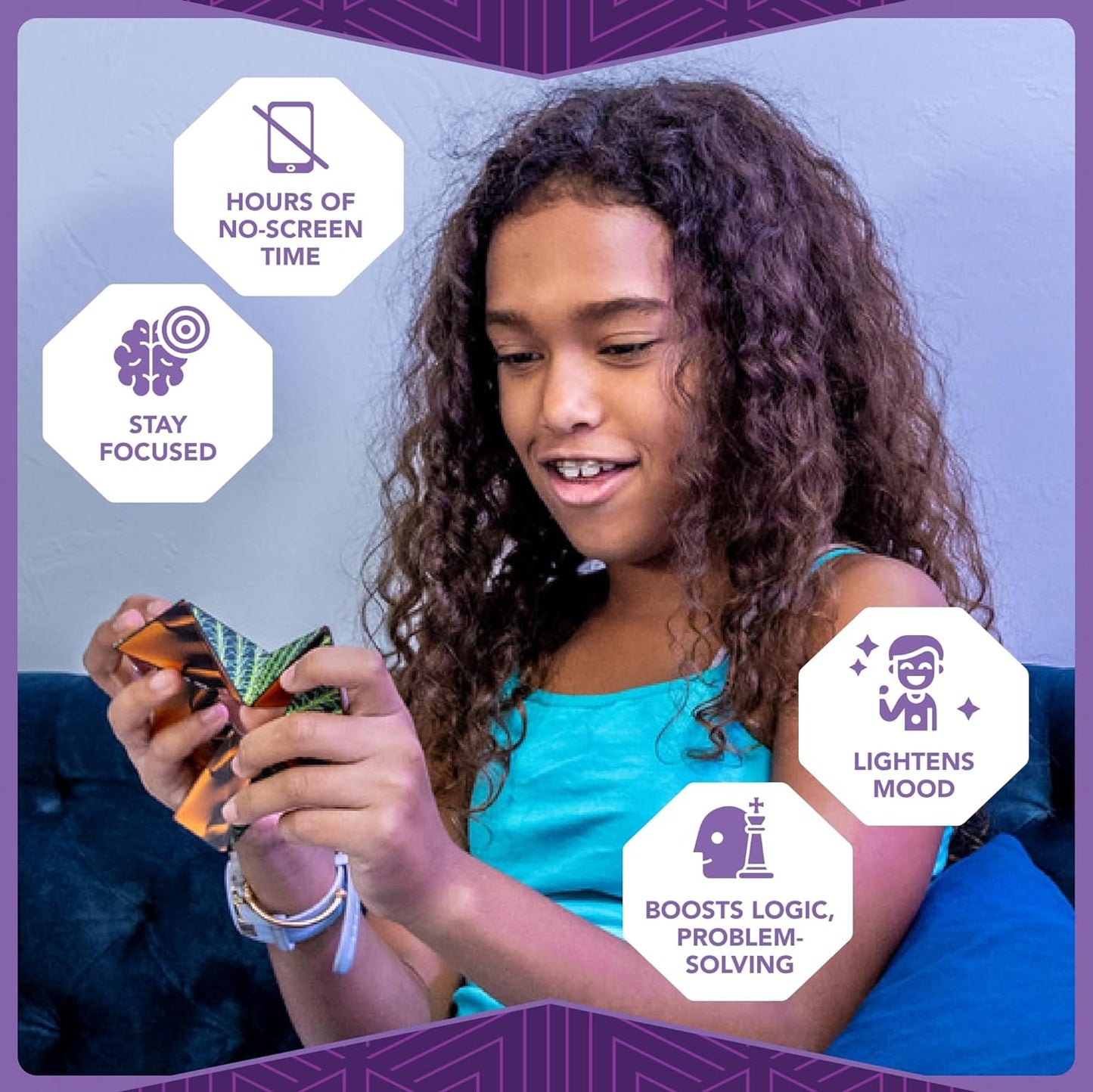 Magnetic Transforming Cube - Shape Shifting Double Creativity Puzzle w/ 96 Rare Earth Magnets - Transforms Into Over 100 Shapes - by Fun in Motion Toys - Creators of Shashibo & Cubendi