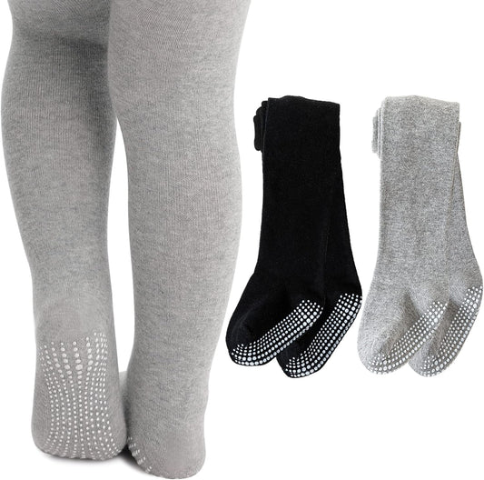 Mini angel Baby Tights Non Slip Baby Girl Tights Plain/Shoe-Look Leggings Seamless Pantyhose Warm Cotton Leggings Non-Skid