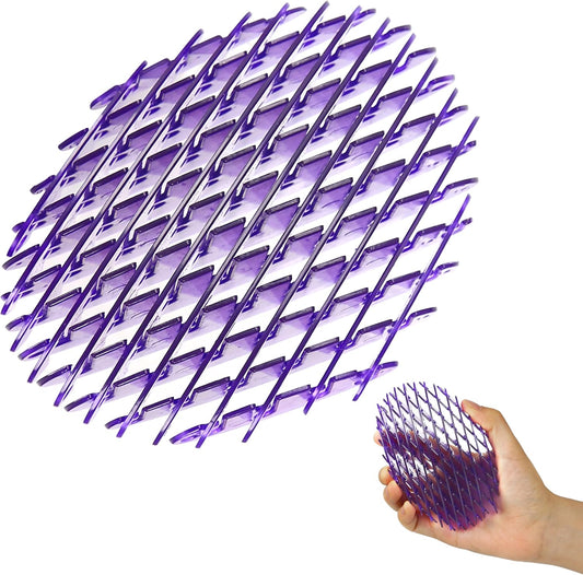 Fidget Worm Toy, 12*12CM 3D Elastic Fidget Toy Relieving Stress Boredom, Stress and Anxiety Relief Calming Fidgets Desk Toys for Adults,Ideal Gifts (Purple)