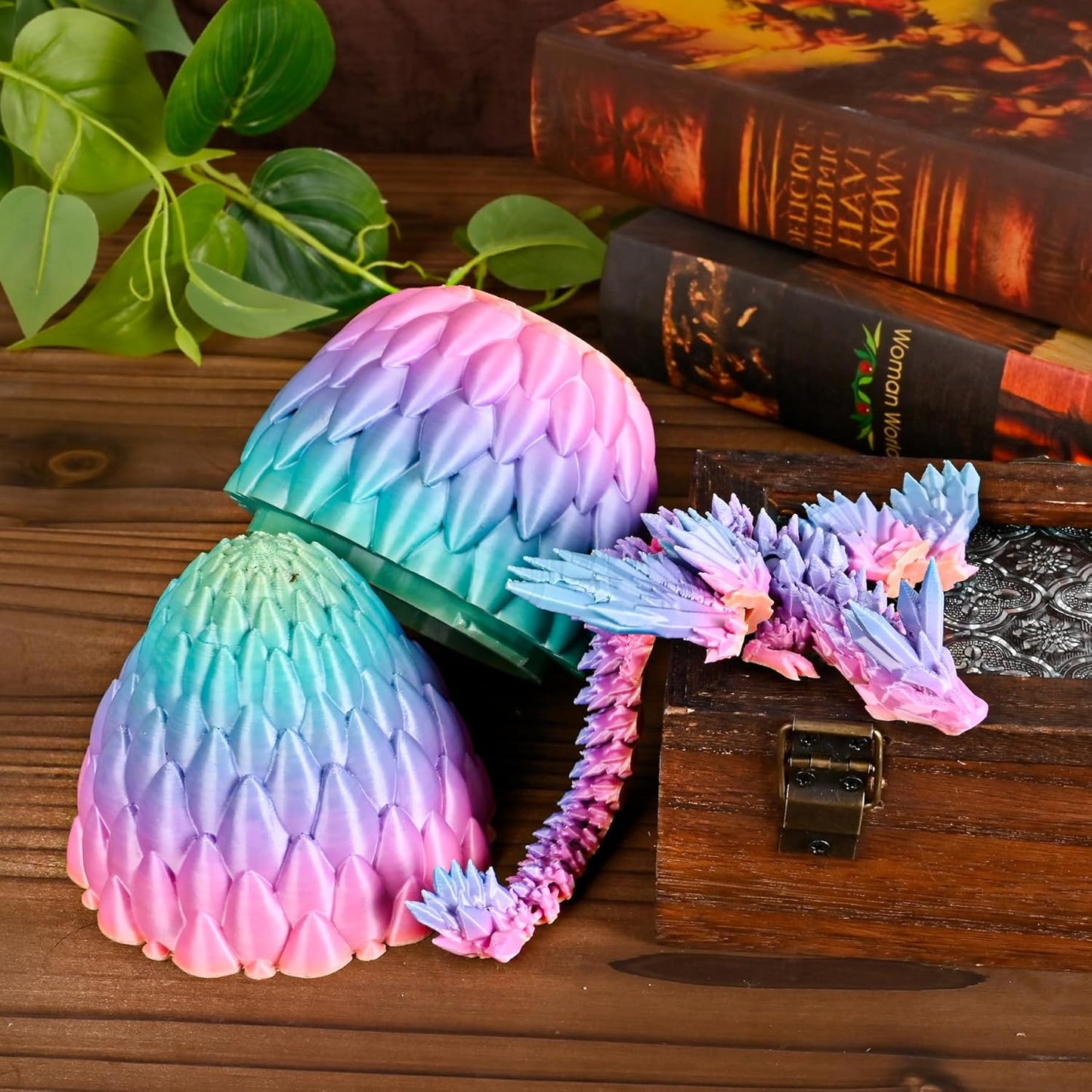 12inch Fly Dragon Egg, Year of The Dragon, 3D Printed Dragon, Executive Desk Toys, Articulated Dragon, Fidget Toys Gifts for Graduates Students Teachers Adults (Candy)